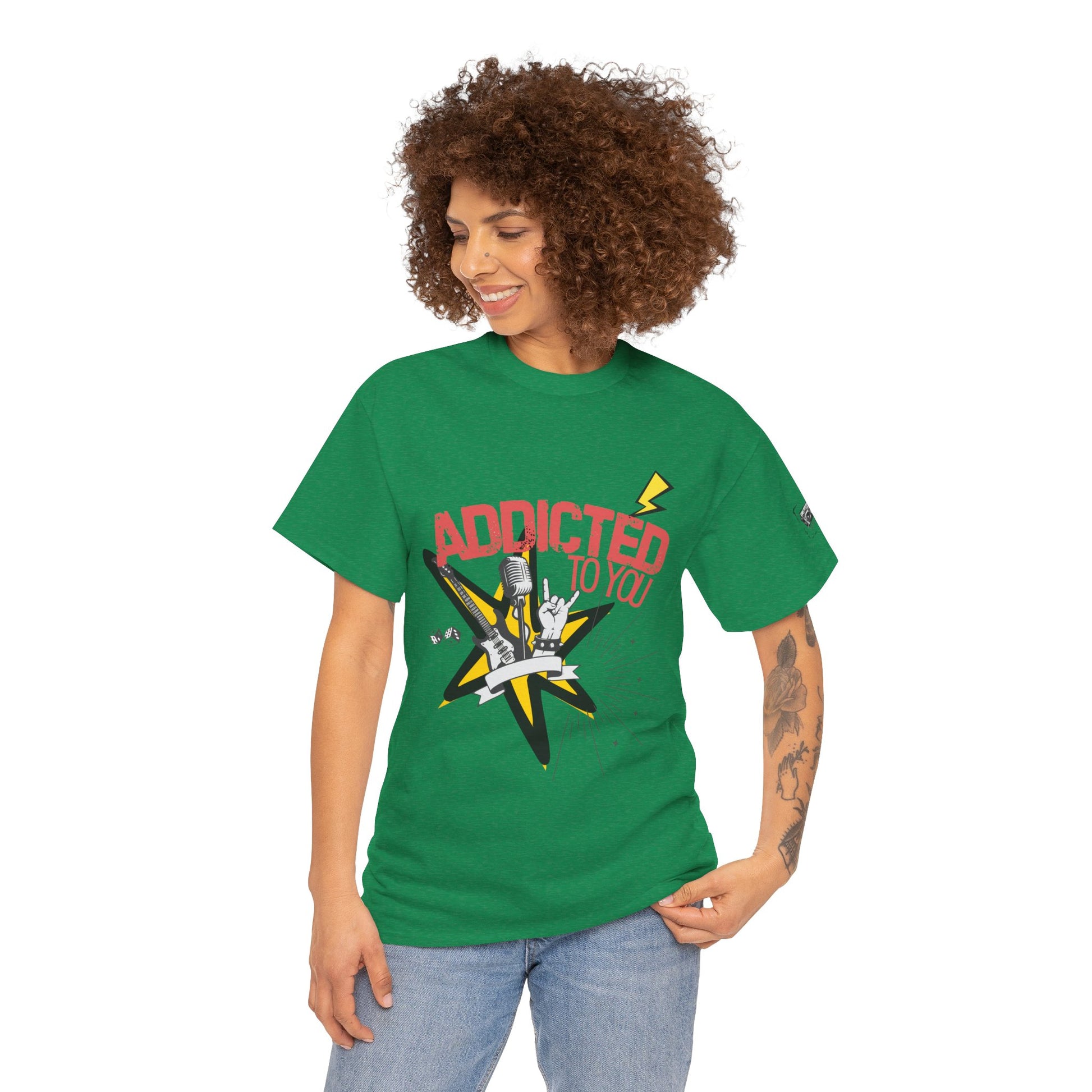"Addicted to You" – Sad Songs & Soft Cotton Tee | Casual Graphic Tee, Gift for Music Lovers, Trendy Streetwear, Comfortable Everyday Wear, [...] - Mixtape Hearts