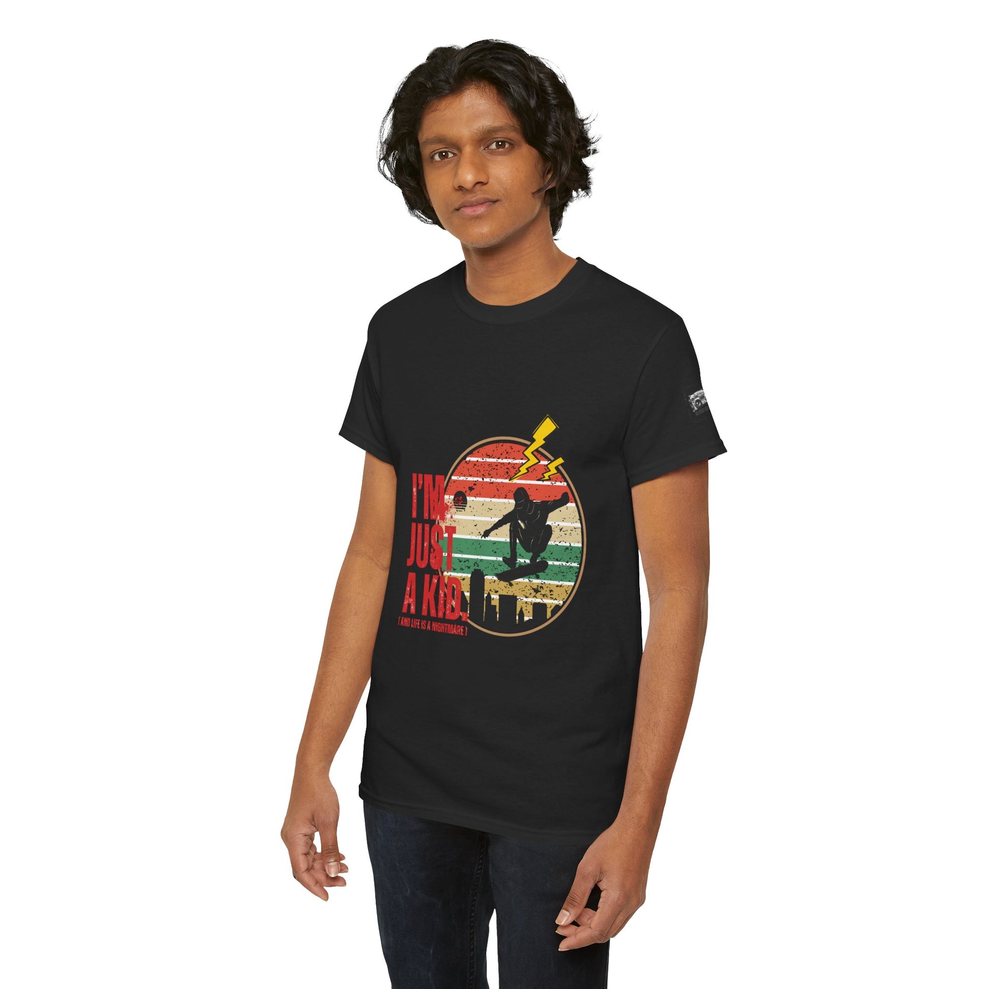 I’m Just a Kid T-Shirt – 2000s Pop Punk Graphic Tee Inspired by Simple Plan, Unisex Cotton T-Shirt, Gift for Young Explorers, Playful Design for All Ages - Mixtape Hearts
