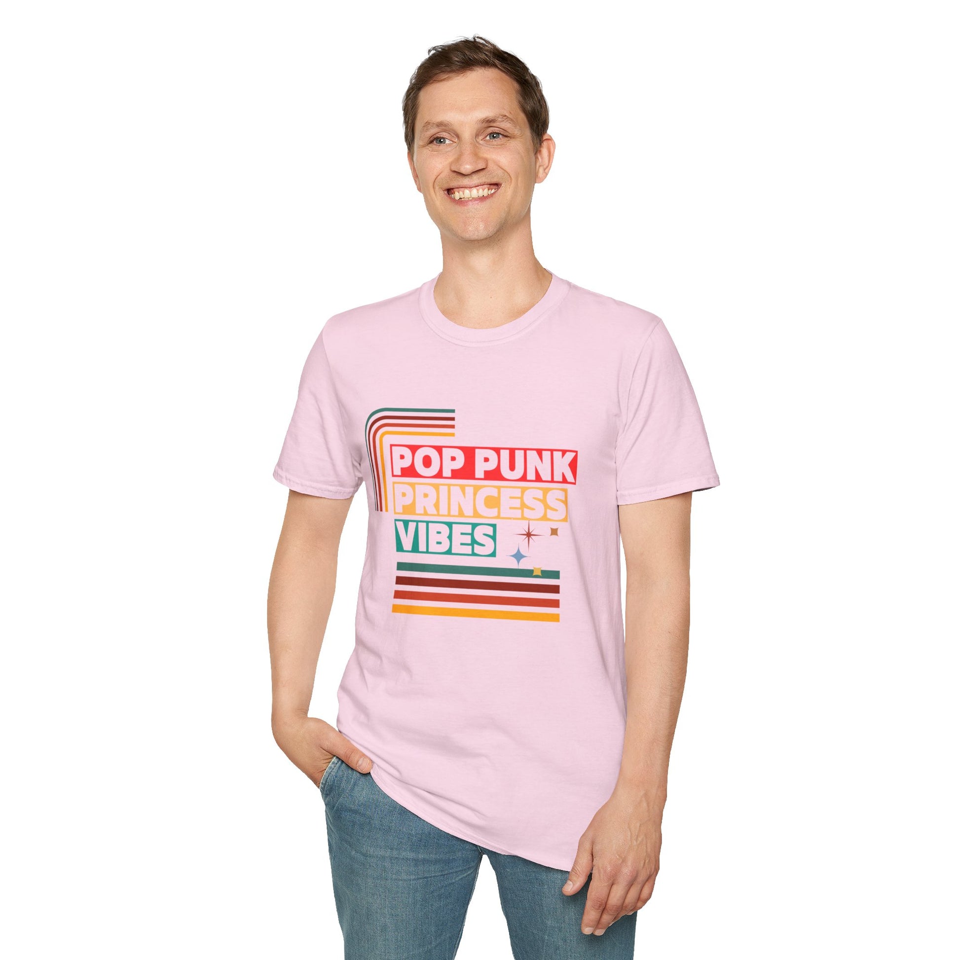 Pop Punk Princess Vibes – Graphic Tee for Alt Girls– Emotional Nostalgia T-Shirt – 90s Nostalgia Unisex Tee| Gift for Walkman Fans, Vintage Style Tee, Casual Wear, Concert Outfit, Unisex Apparel - Mixtape Hearts