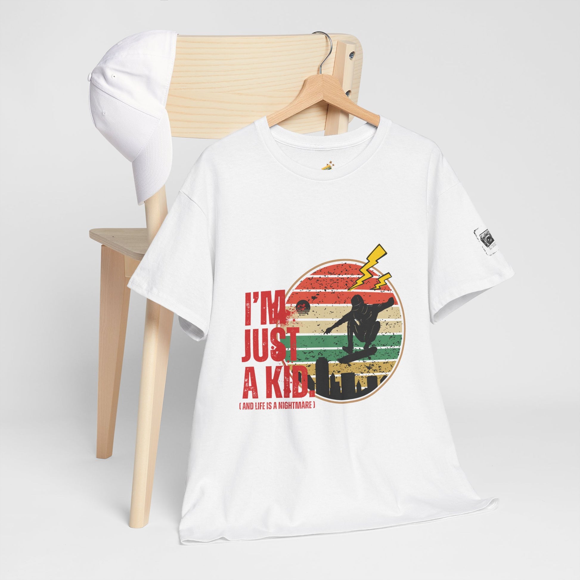 I’m Just a Kid T-Shirt – 2000s Pop Punk Graphic Tee Inspired by Simple Plan, Unisex Cotton T-Shirt, Gift for Young Explorers, Playful Design for All Ages - Mixtape Hearts