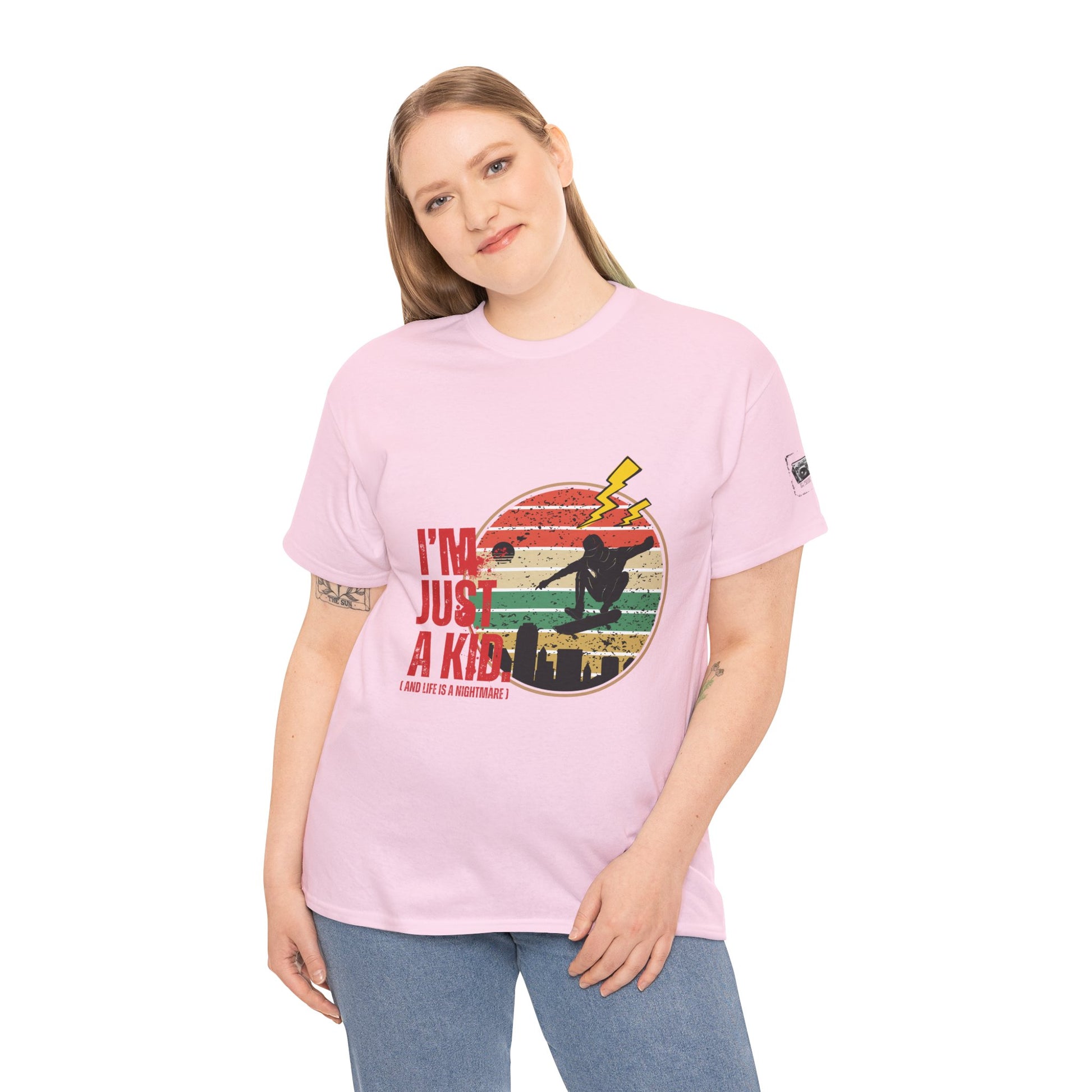 I’m Just a Kid T-Shirt – 2000s Pop Punk Graphic Tee Inspired by Simple Plan, Unisex Cotton T-Shirt, Gift for Young Explorers, Playful Design for All Ages - Mixtape Hearts