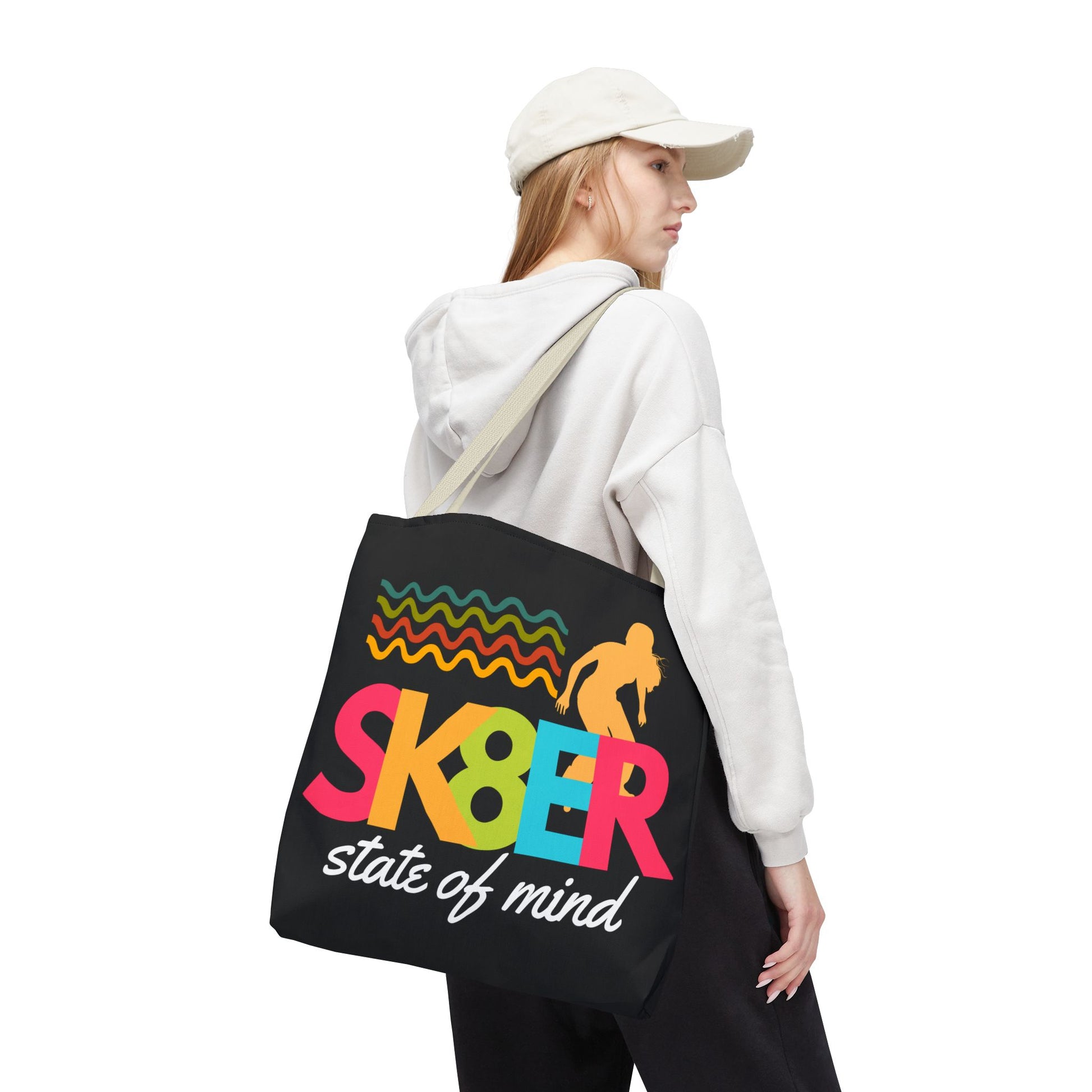 Sk8er State of Mind – Skatecore Tote Bag– Loud & Cute Tote Bag – Emotional Era Tote Bag– Retro Music Tote – Pop Music Tote Bag – Nostalgic Music Tote - Mixtape Hearts