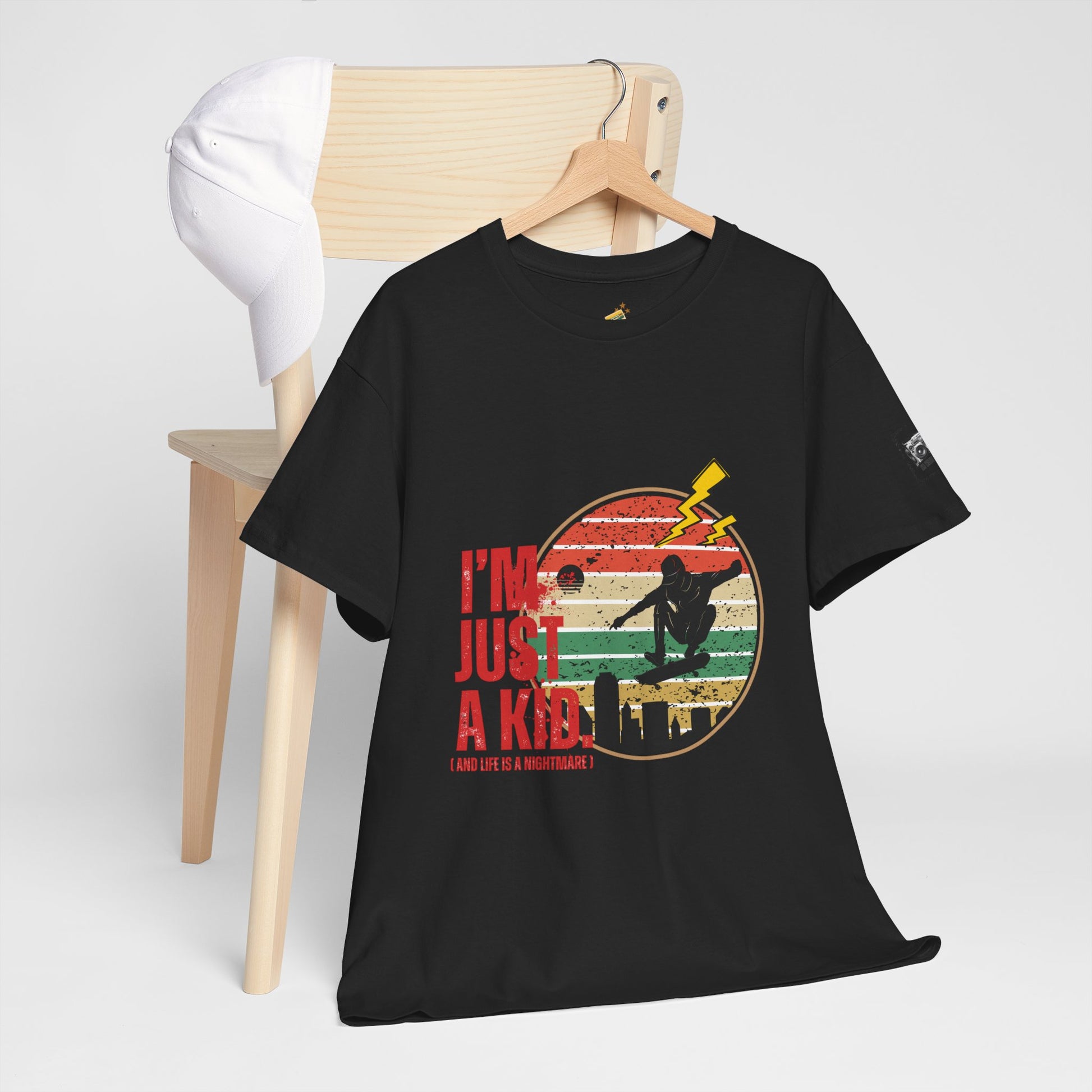 I’m Just a Kid T-Shirt – 2000s Pop Punk Graphic Tee Inspired by Simple Plan, Unisex Cotton T-Shirt, Gift for Young Explorers, Playful Design for All Ages - Mixtape Hearts