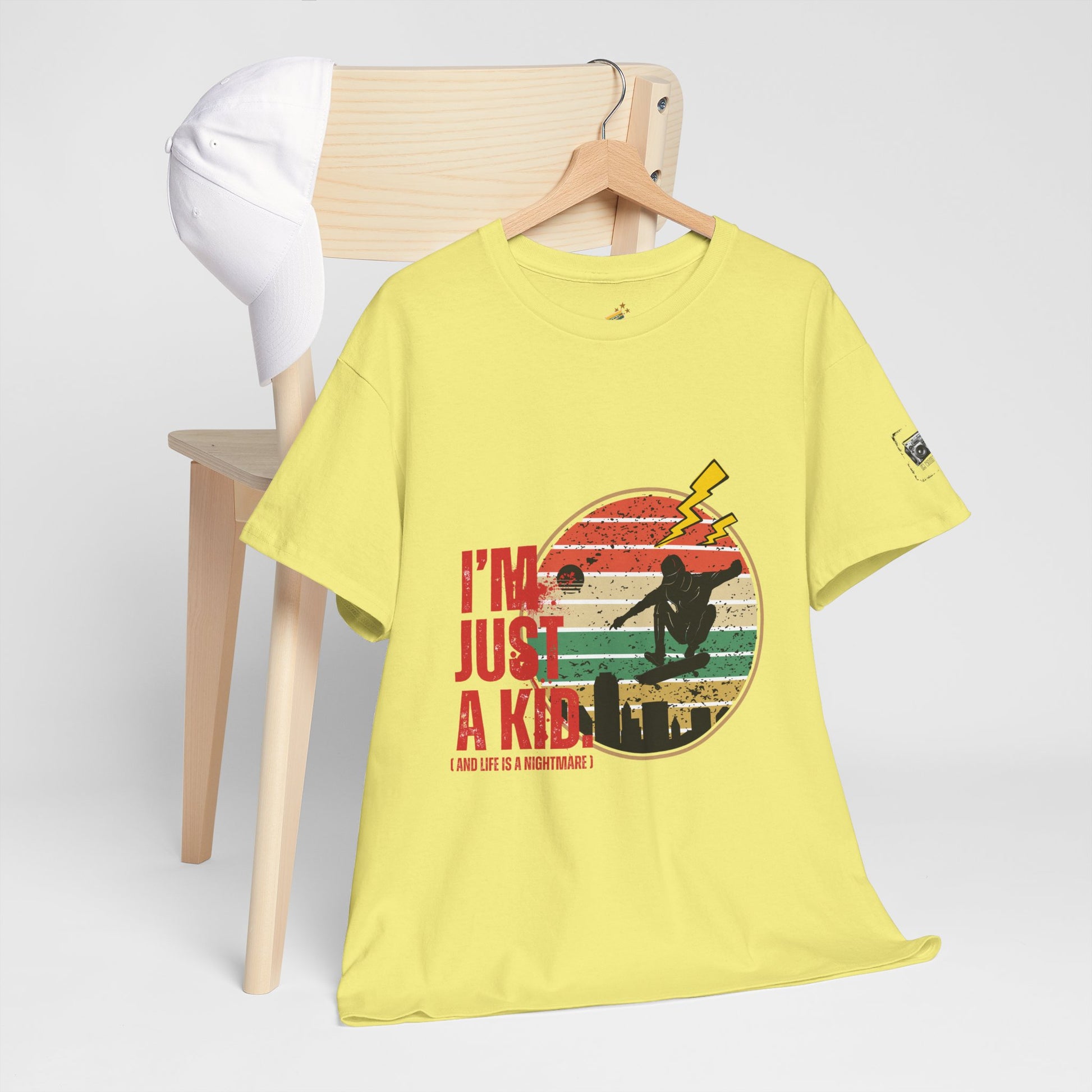 I’m Just a Kid T-Shirt – 2000s Pop Punk Graphic Tee Inspired by Simple Plan, Unisex Cotton T-Shirt, Gift for Young Explorers, Playful Design for All Ages - Mixtape Hearts