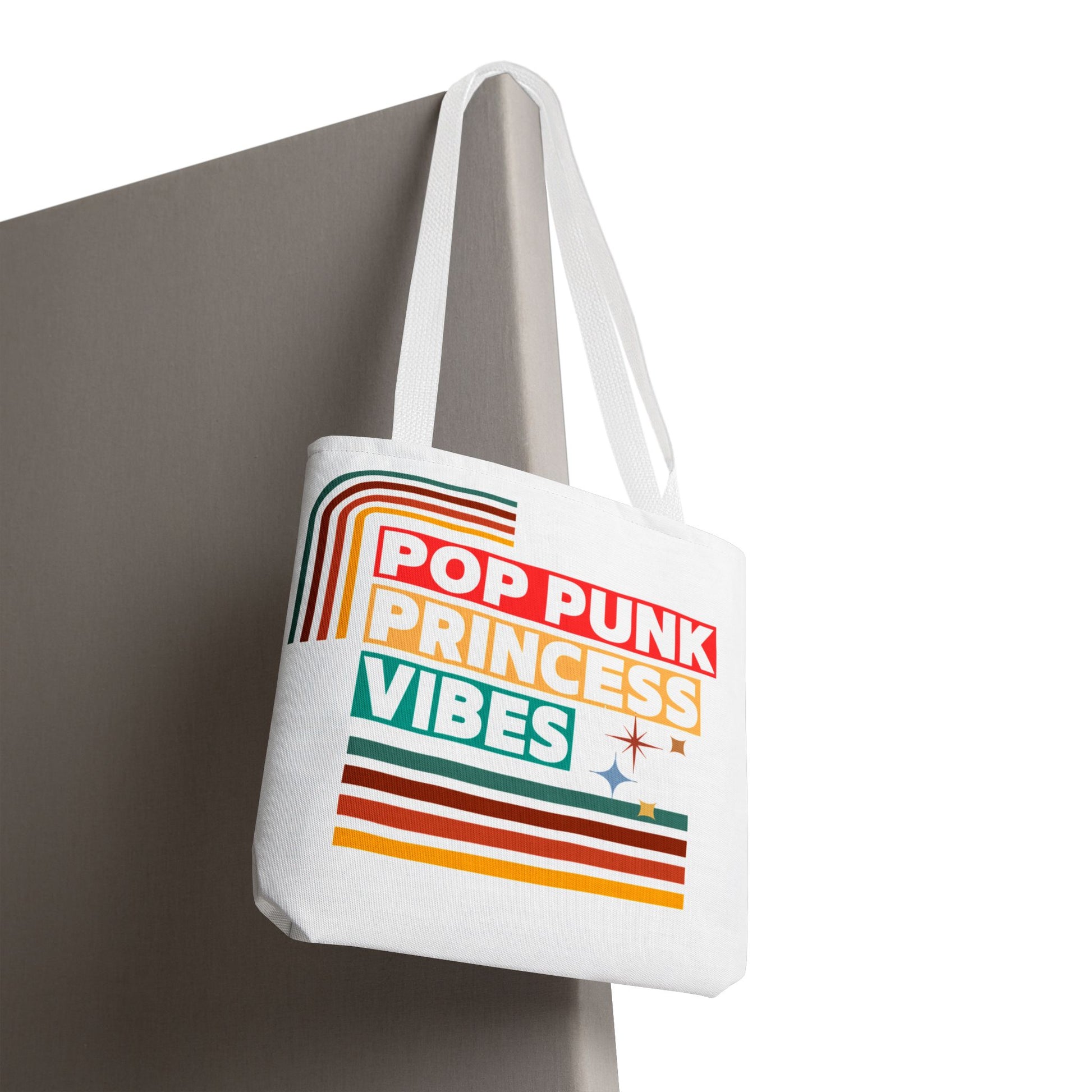 Pop Punk Princess Vibes – Loud & Cute Tote Bag– Emotional Era Tote Bag - AOP, Fun and Stylish, Perfect for Music Lovers, Gift for Friends, Everyday Use, Beach Bag, Eco-Friendly - Mixtape Hearts