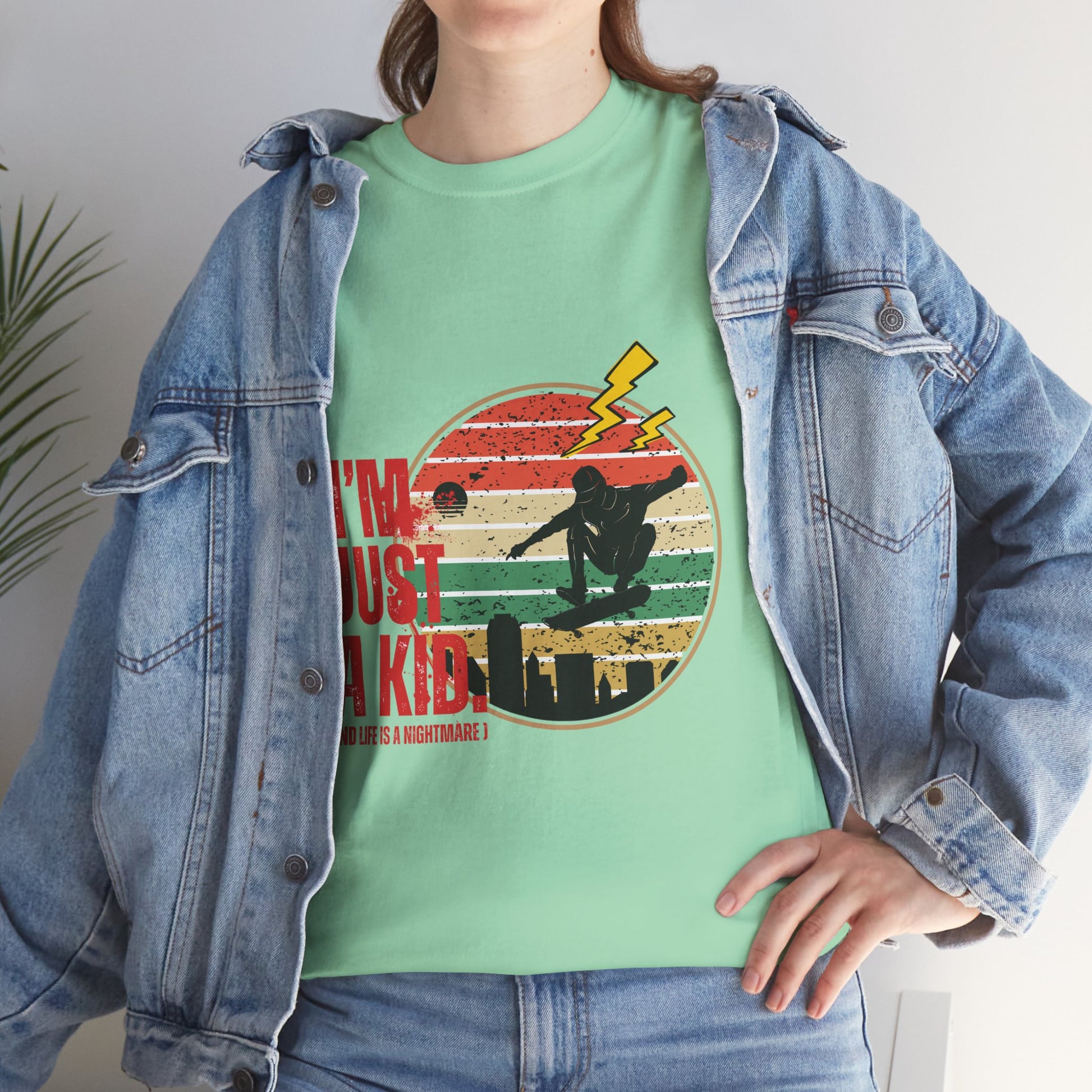 I’m Just a Kid T-Shirt – 2000s Pop Punk Graphic Tee Inspired by Simple Plan, Unisex Cotton T-Shirt, Gift for Young Explorers, Playful Design for All Ages - Mixtape Hearts