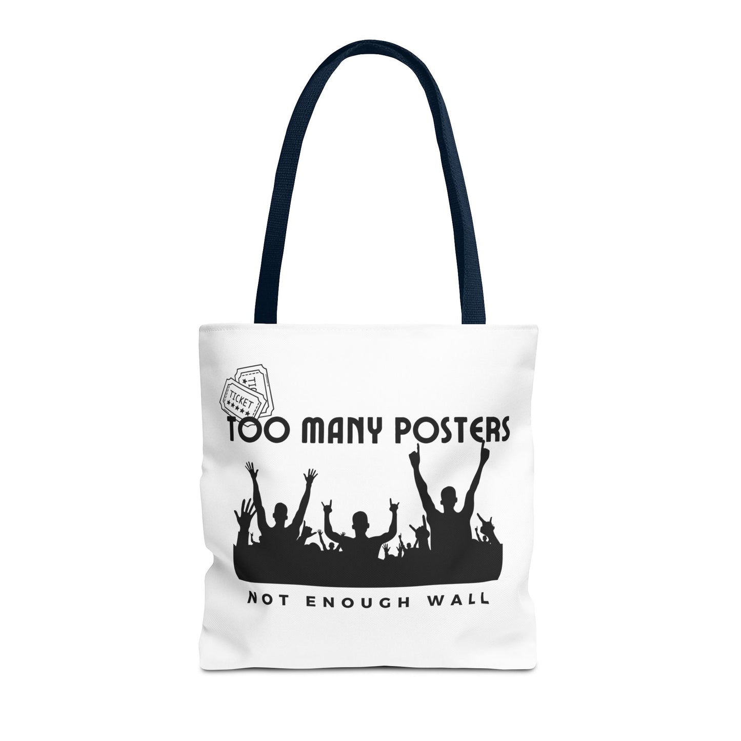 Too Many Posters, Not Enough Wall – Fangirl Era Tote Bag - AOP, Fun and Stylish, Perfect for Music Lovers, Gift for Friends, Everyday Use, Beach Bag, Eco-Friendly - Mixtape Hearts