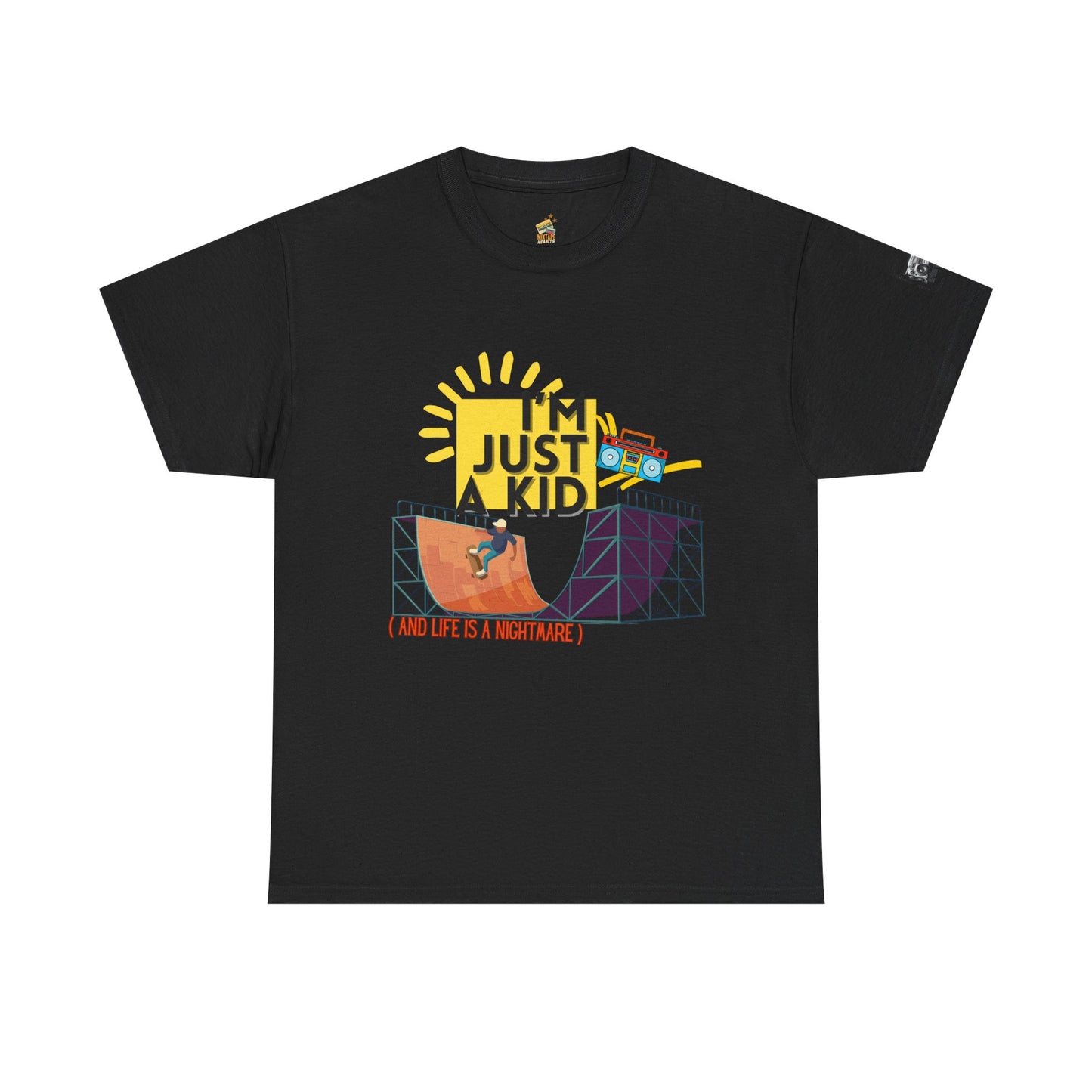 “I’m Just a Kid” – 90s Pop Punk Throwback Tee - Perfect for Concerts, Parties, Casual Wear, Outdoor Activities, Gifts - Mixtape Hearts