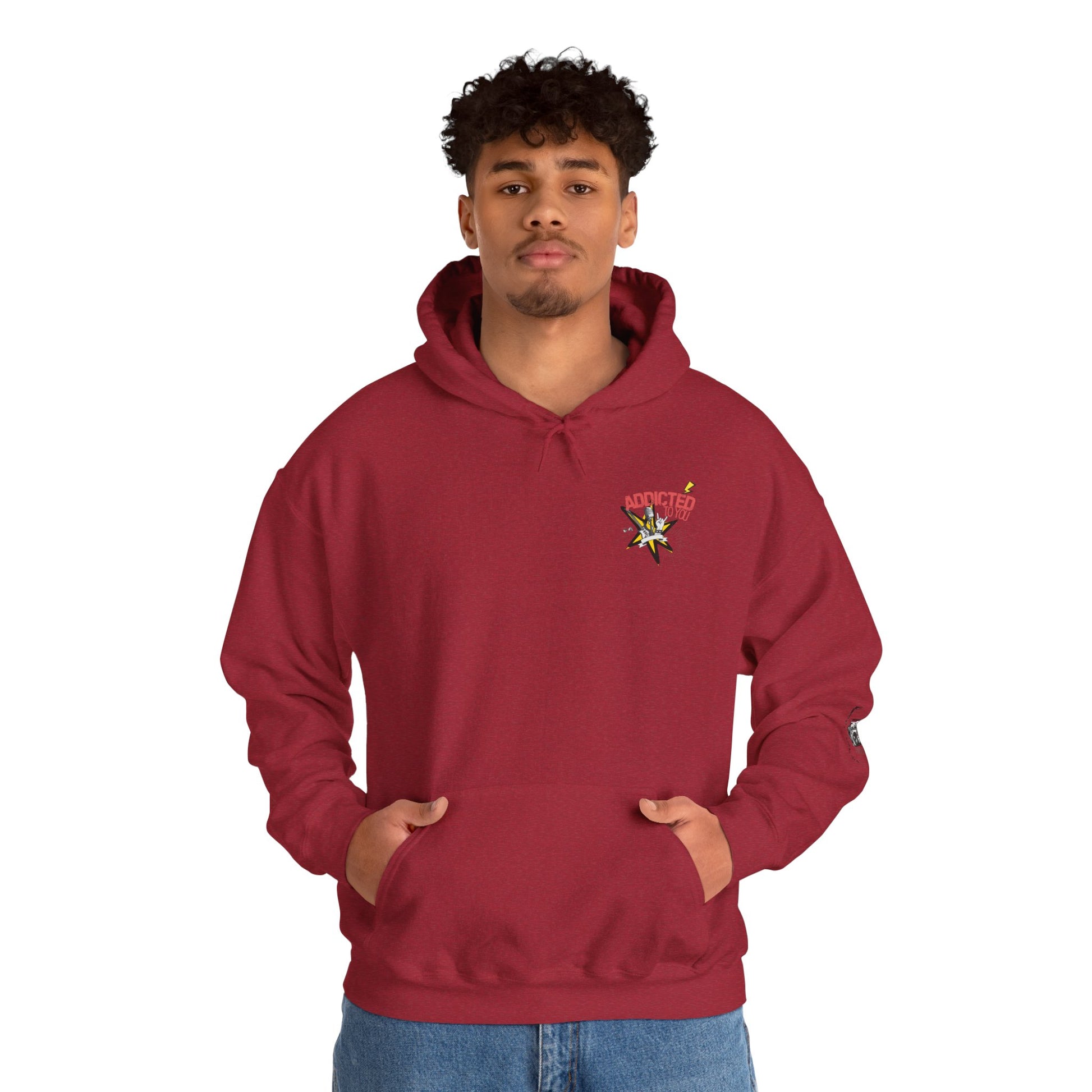 "Addicted to You" – Hoodie for the Lovesick & Lyrical - Addicted to You, Cute Gift for Her, Stylish Streetwear, Cozy Layering Piece, Unique Graphic Hoodie - Mixtape Hearts