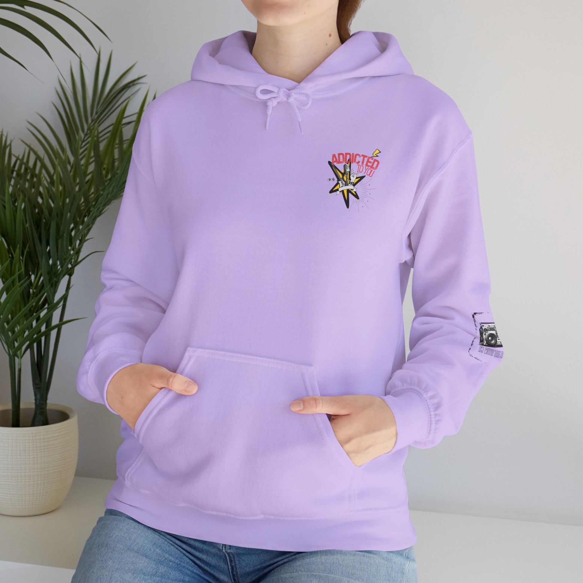 "Addicted to You" – Hoodie for the Lovesick & Lyrical - Addicted to You, Cute Gift for Her, Stylish Streetwear, Cozy Layering Piece, Unique Graphic Hoodie - Mixtape Hearts
