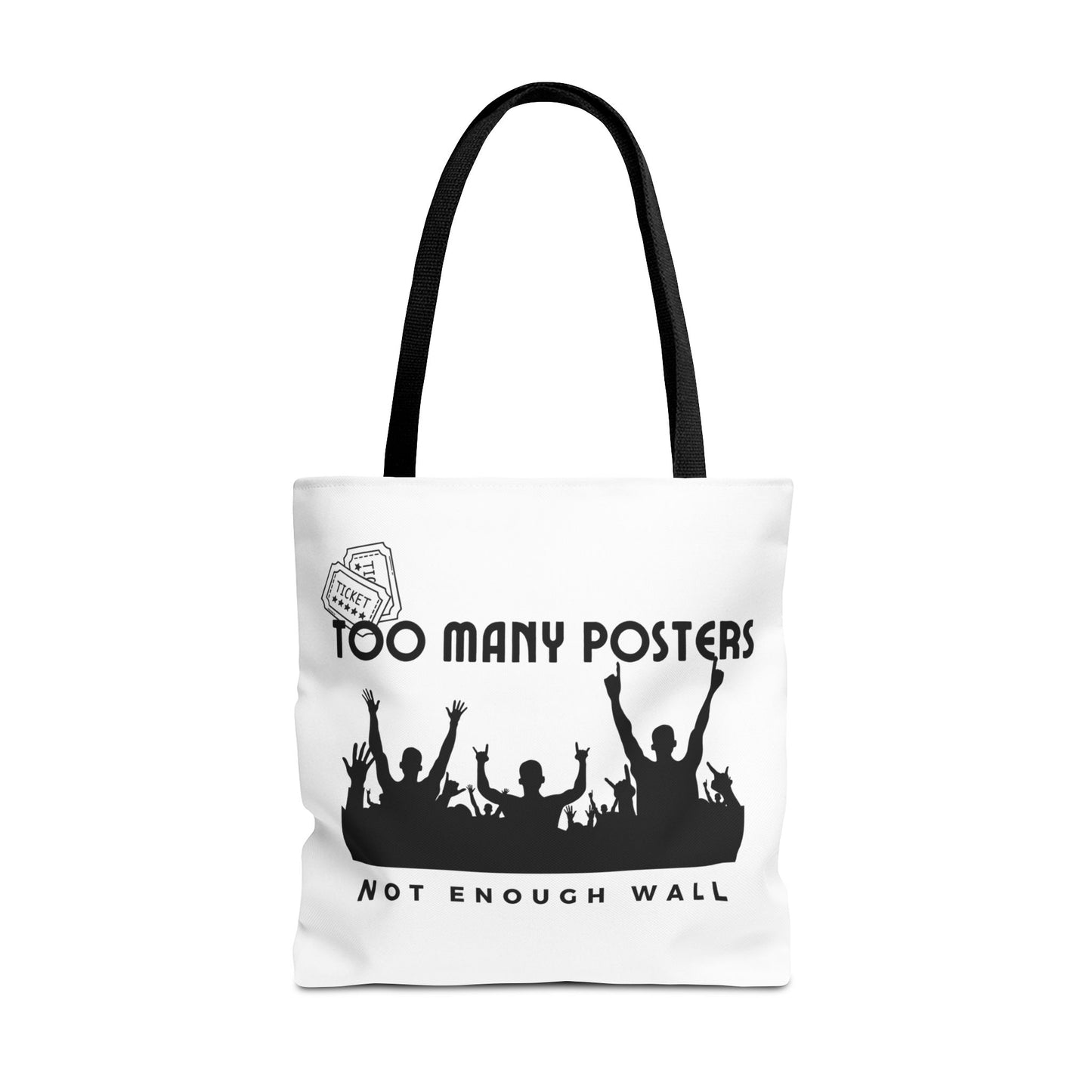 Too Many Posters, Not Enough Wall – Fangirl Era Tote Bag - AOP, Fun and Stylish, Perfect for Music Lovers, Gift for Friends, Everyday Use, Beach Bag, Eco-Friendly - Mixtape Hearts