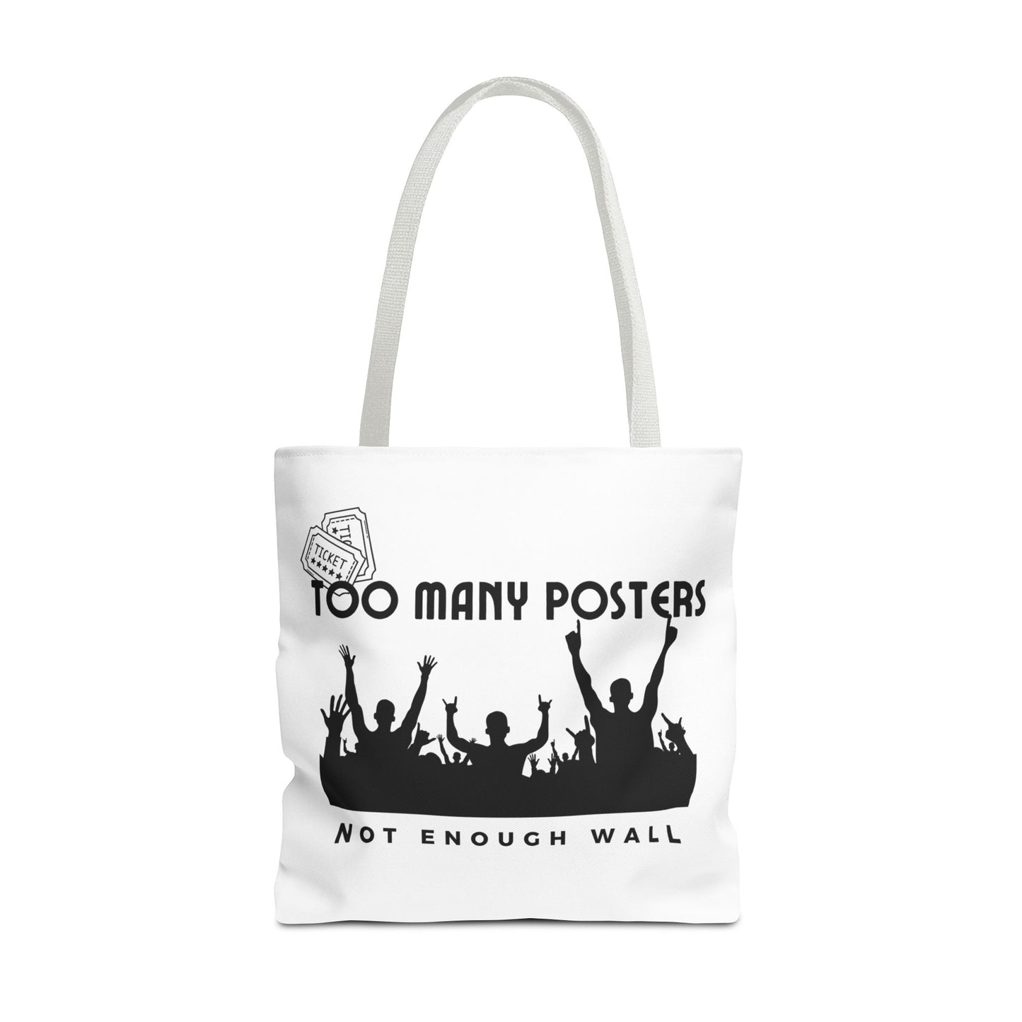Too Many Posters, Not Enough Wall – Fangirl Era Tote Bag - AOP, Fun and Stylish, Perfect for Music Lovers, Gift for Friends, Everyday Use, Beach Bag, Eco-Friendly - Mixtape Hearts