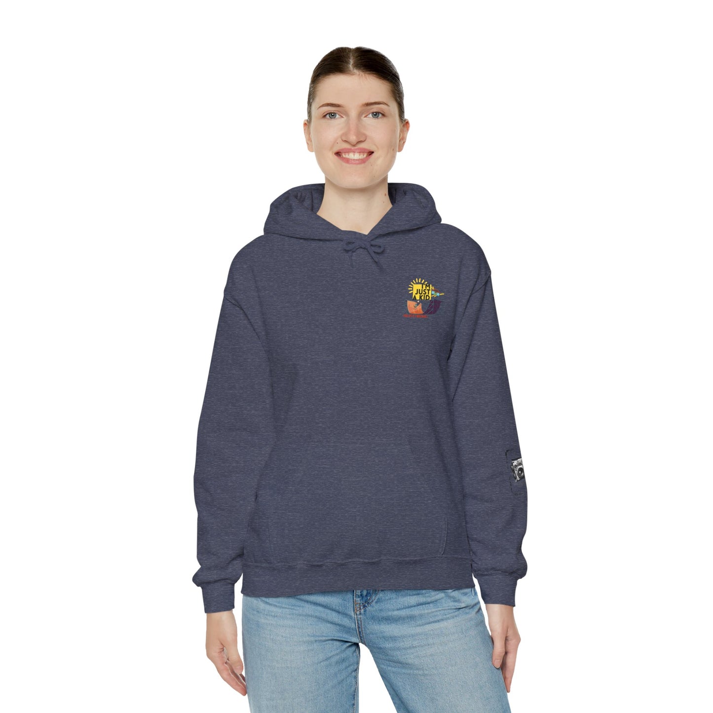 "I’m Just a Kid" Oversized Pop Punk Hoodie - Unisex Heavy Blend™ | Fun Graphic Sweatshirt, Youth Streetwear, Gifts for Boys & Girls, Birthday, Everyday Wear - Mixtape Hearts