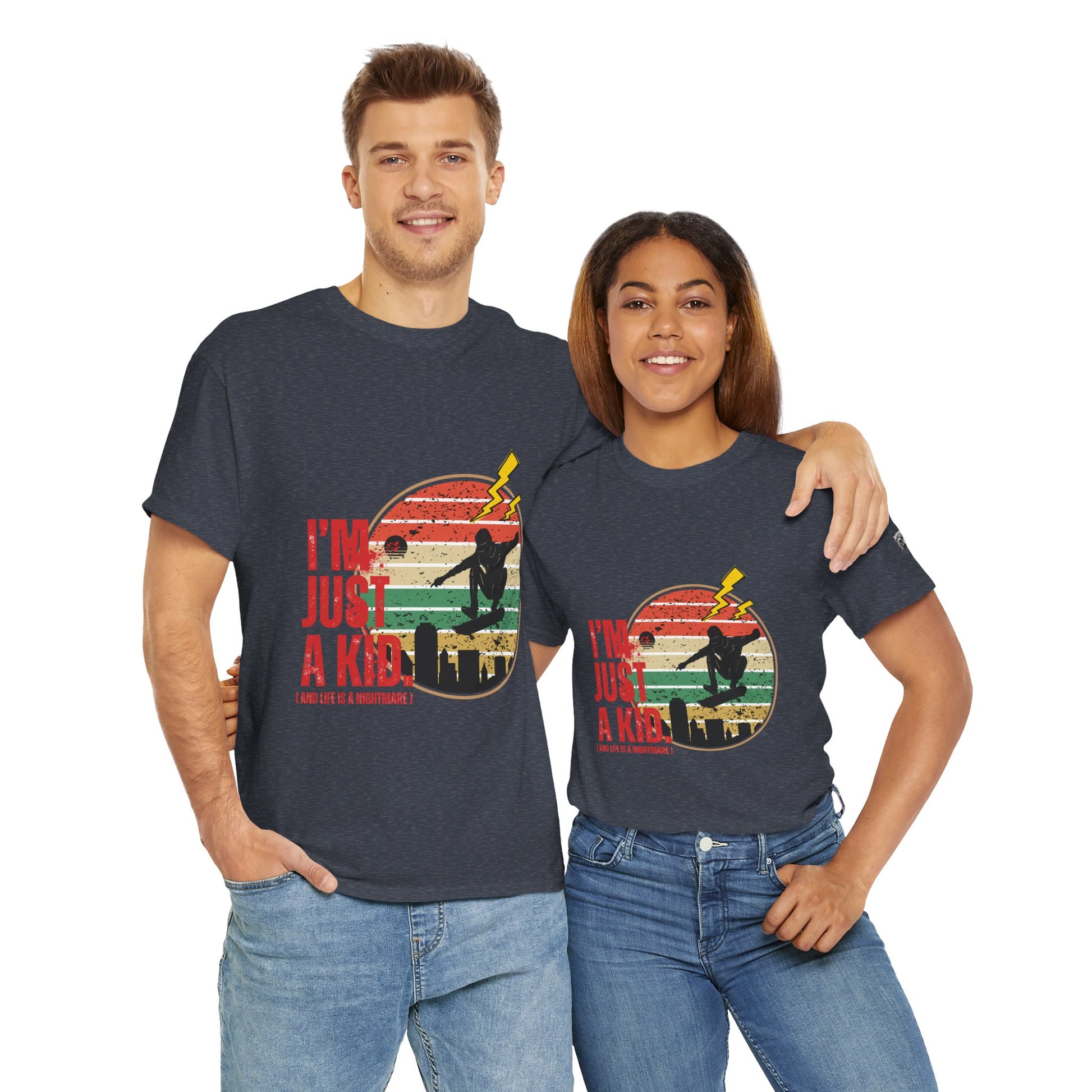 I’m Just a Kid T-Shirt – 2000s Pop Punk Graphic Tee Inspired by Simple Plan, Unisex Cotton T-Shirt, Gift for Young Explorers, Playful Design for All Ages - Mixtape Hearts