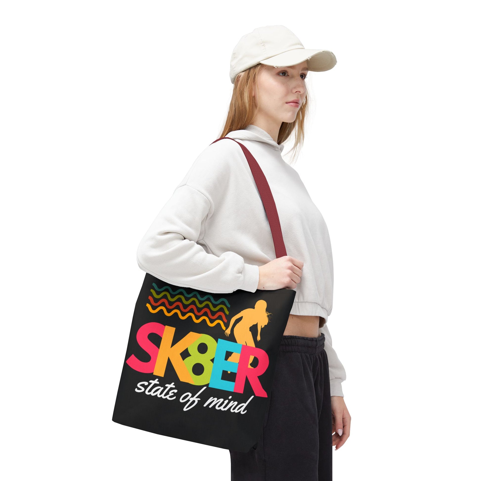 Sk8er State of Mind – Skatecore Tote Bag– Loud & Cute Tote Bag – Emotional Era Tote Bag– Retro Music Tote – Pop Music Tote Bag – Nostalgic Music Tote - Mixtape Hearts