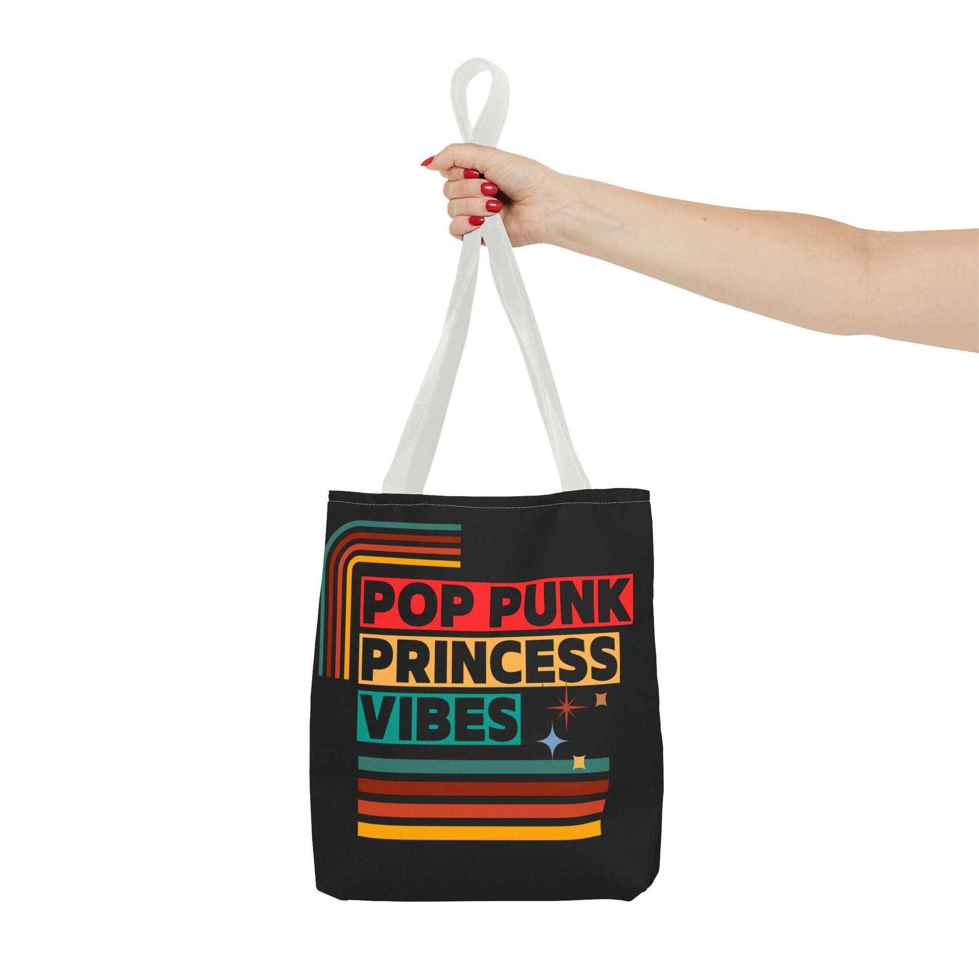 Pop Punk Princess Vibes – Loud & Cute Tote Bag – Emotional Era Tote Bag– Retro Music Tote – Pop Music Tote Bag – Nostalgic Music Tote - Mixtape Hearts