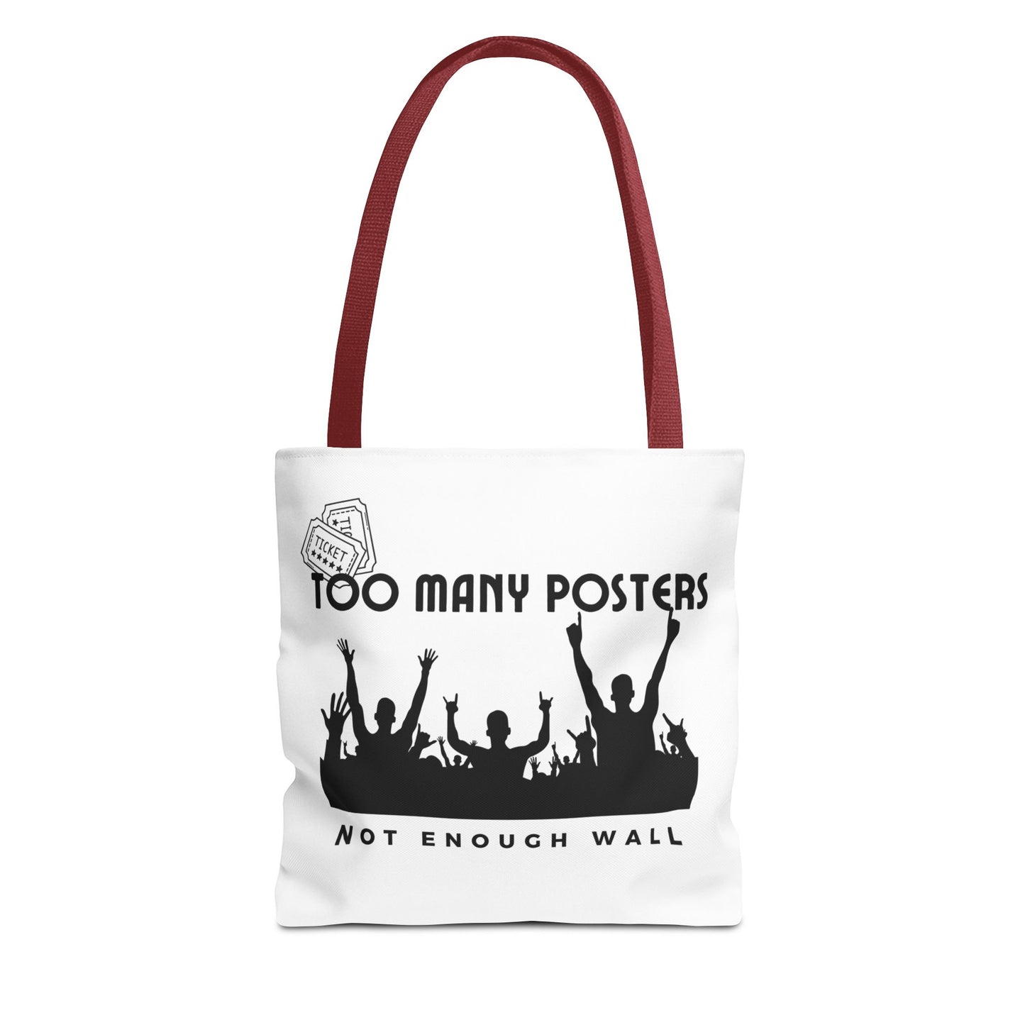 Too Many Posters, Not Enough Wall – Fangirl Era Tote Bag - AOP, Fun and Stylish, Perfect for Music Lovers, Gift for Friends, Everyday Use, Beach Bag, Eco-Friendly - Mixtape Hearts