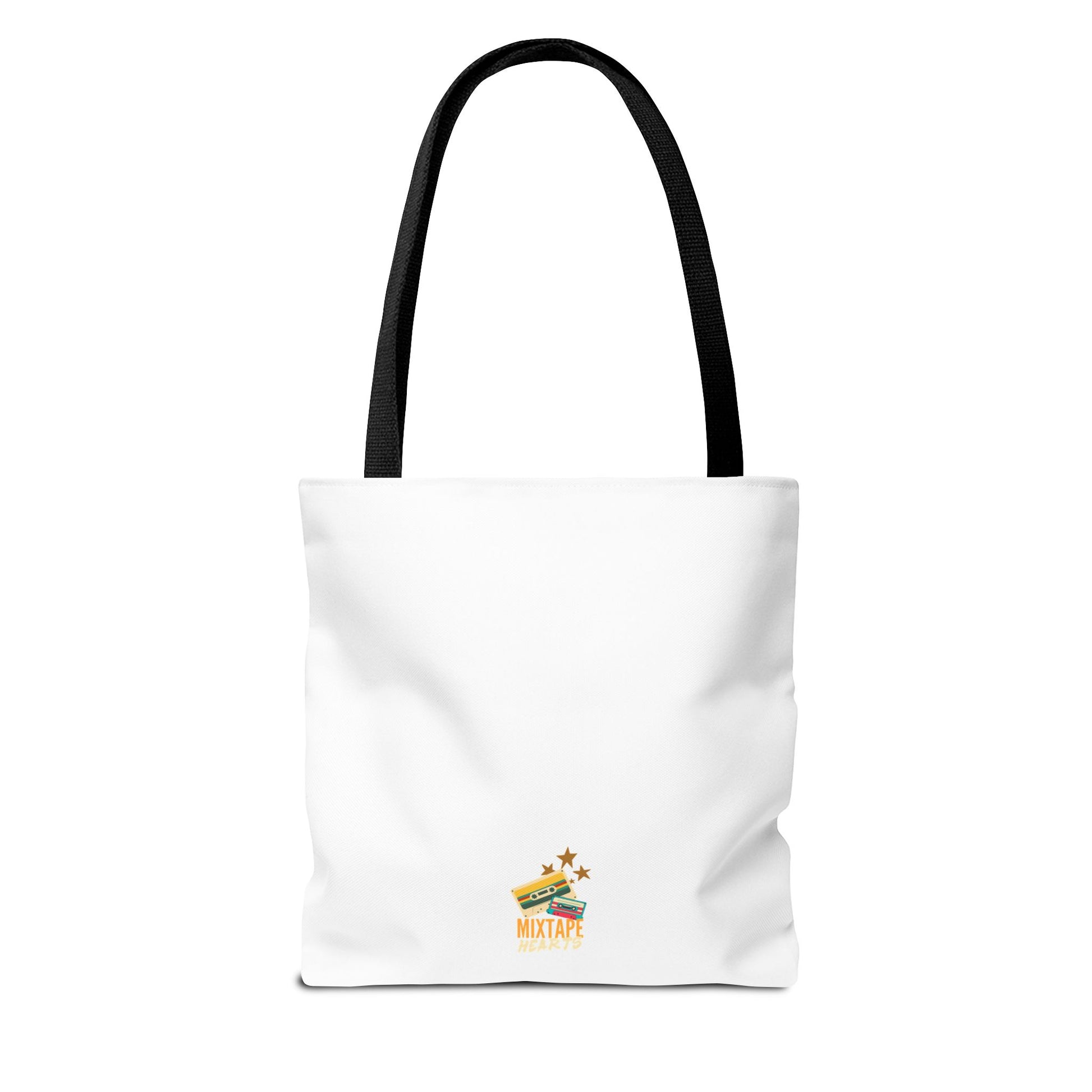 The Real MVP: My Walkman – Cassette Era Tote Bag - AOP, Fun and Stylish, Perfect for Music Lovers, Gift for Friends, Everyday Use, Beach Bag, Eco-Friendly - Mixtape Hearts