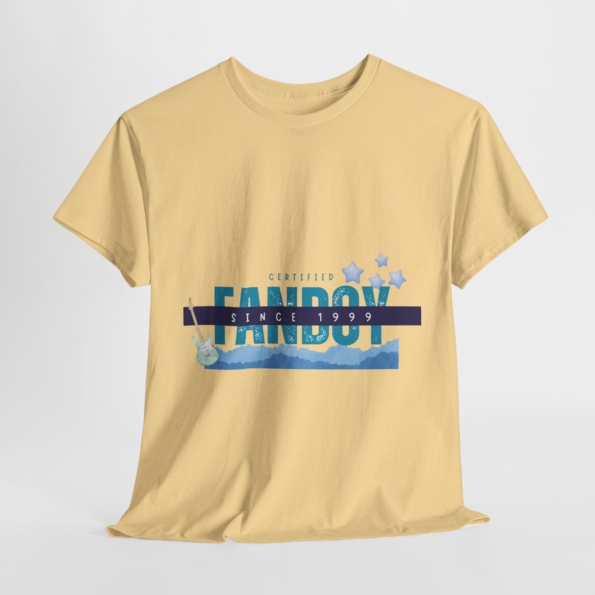 Certified Fanboy Since 1999 – Retro Pop Music Tee, Casual Tee, Graphic T-Shirt, Gift for Fans, Summer Wear, Everyday Comfort - Mixtape Hearts