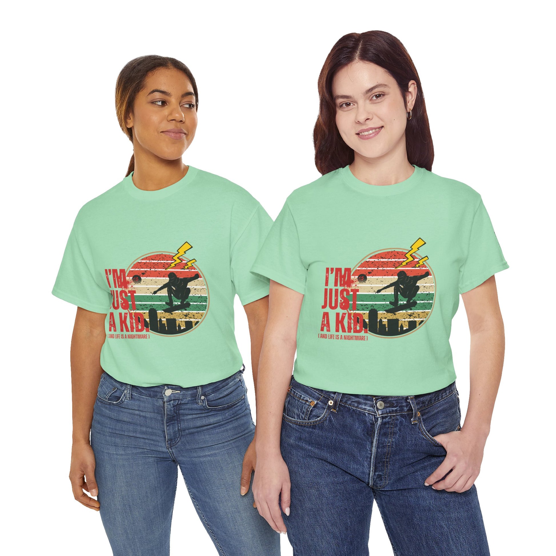 I’m Just a Kid T-Shirt – 2000s Pop Punk Graphic Tee Inspired by Simple Plan, Unisex Cotton T-Shirt, Gift for Young Explorers, Playful Design for All Ages - Mixtape Hearts