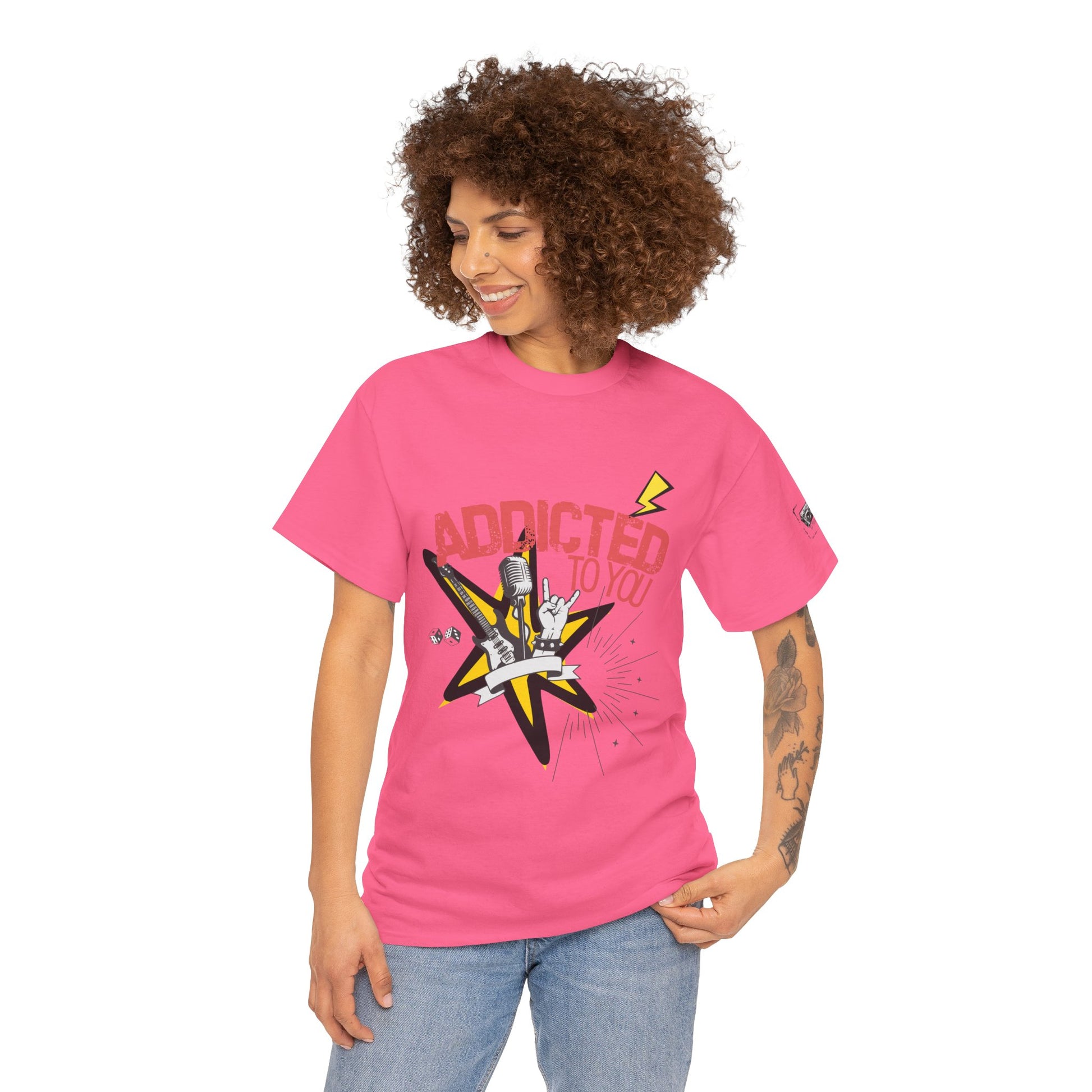 "Addicted to You" – Sad Songs & Soft Cotton Tee | Casual Graphic Tee, Gift for Music Lovers, Trendy Streetwear, Comfortable Everyday Wear, [...] - Mixtape Hearts