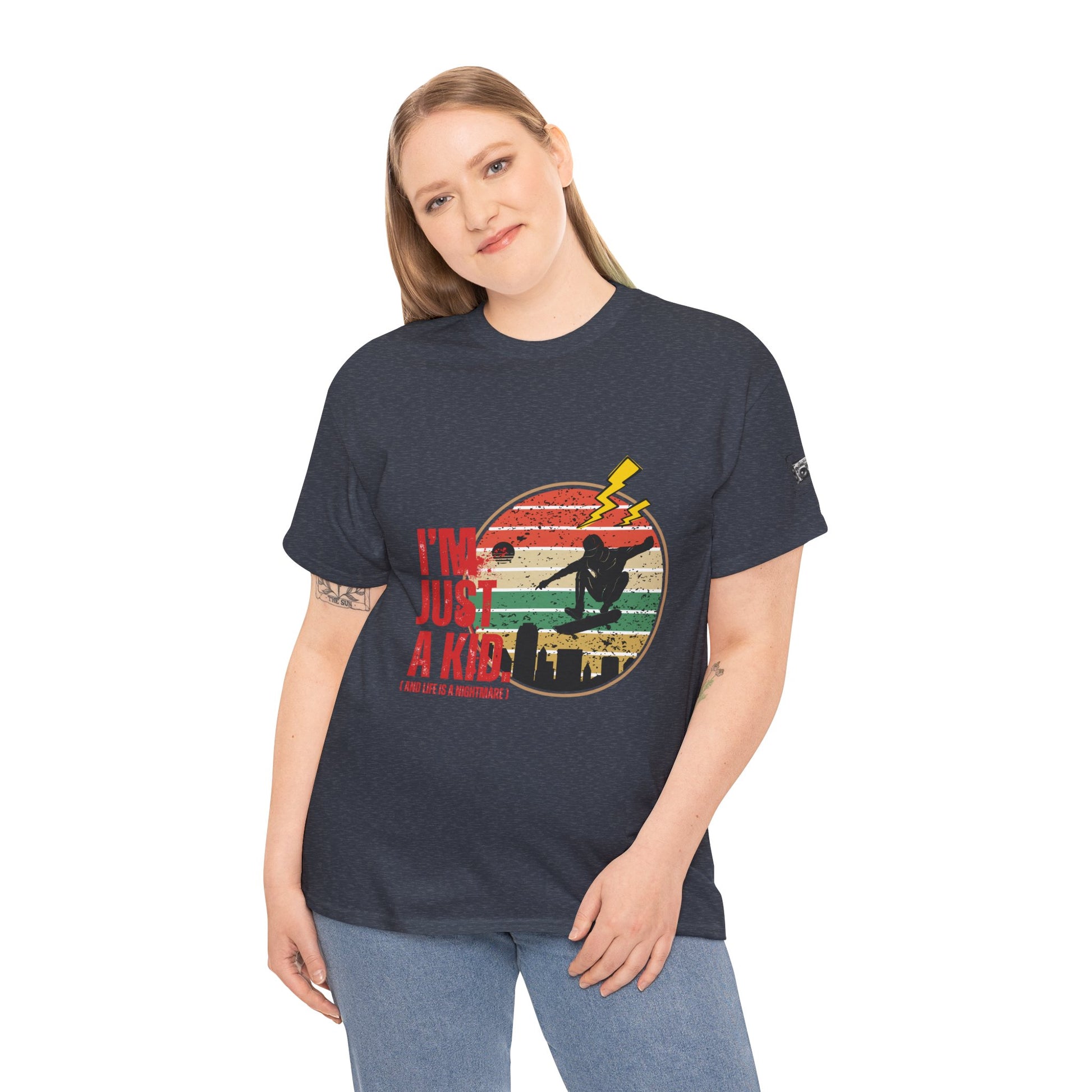 I’m Just a Kid T-Shirt – 2000s Pop Punk Graphic Tee Inspired by Simple Plan, Unisex Cotton T-Shirt, Gift for Young Explorers, Playful Design for All Ages - Mixtape Hearts