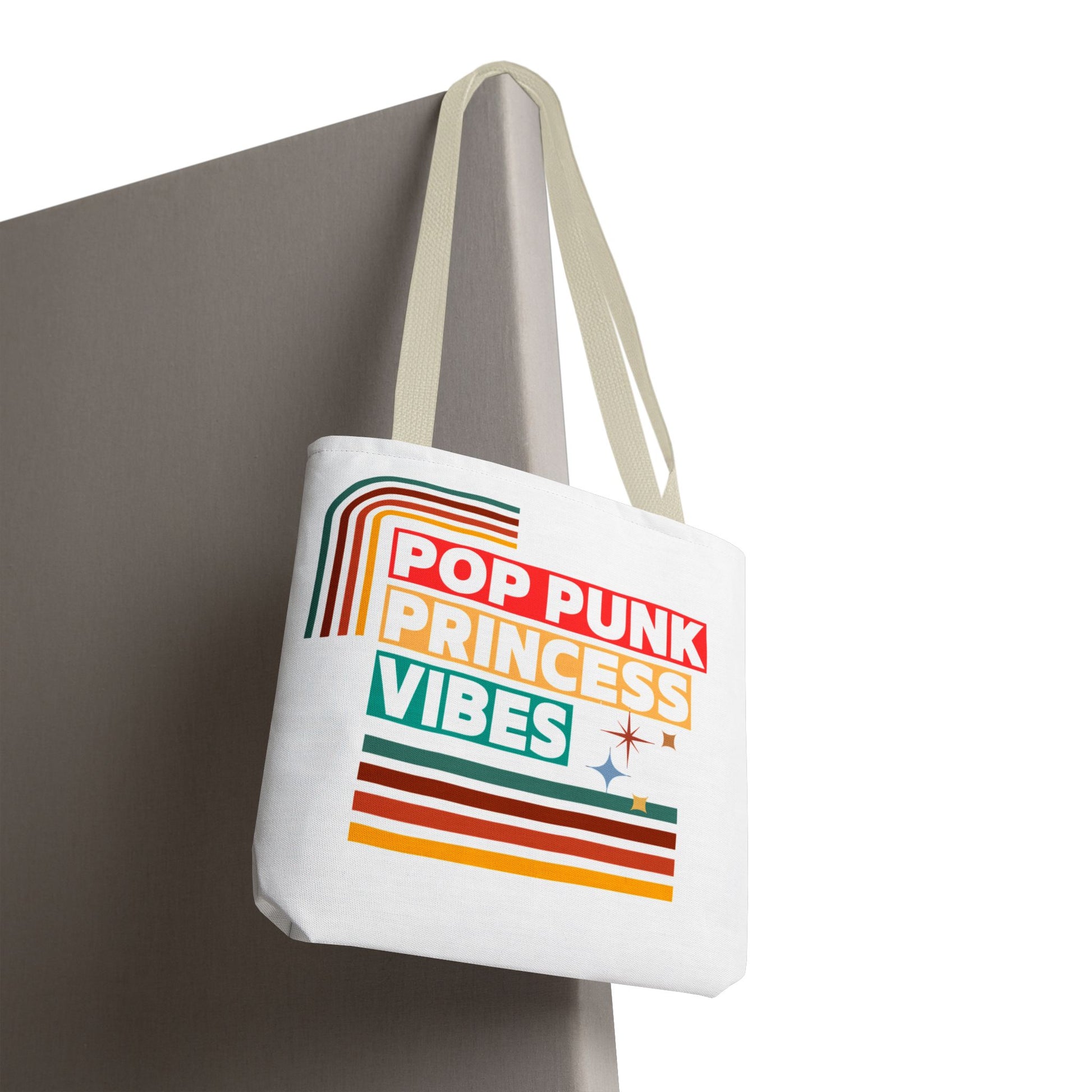 Pop Punk Princess Vibes – Loud & Cute Tote Bag– Emotional Era Tote Bag - AOP, Fun and Stylish, Perfect for Music Lovers, Gift for Friends, Everyday Use, Beach Bag, Eco-Friendly - Mixtape Hearts
