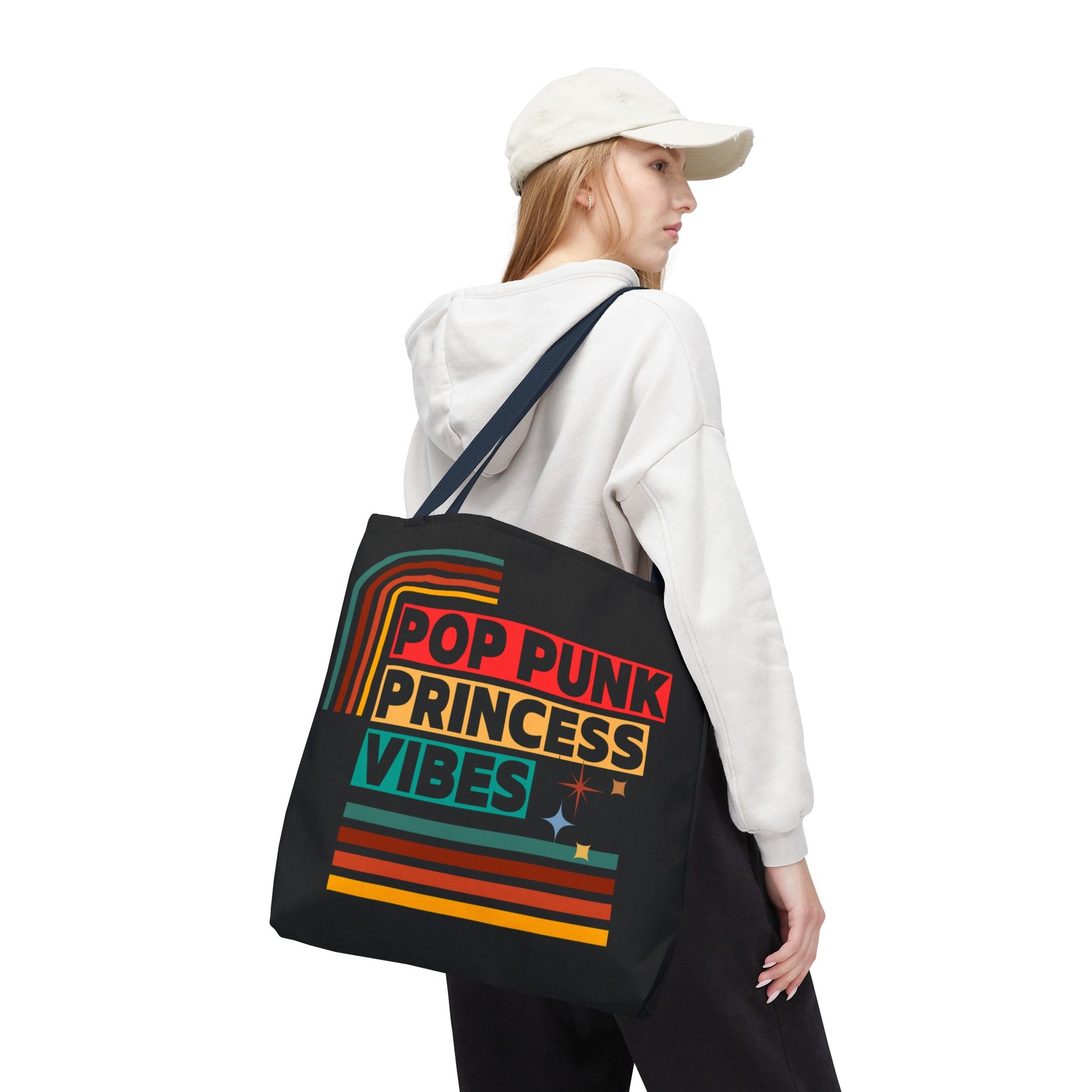Pop Punk Princess Vibes – Loud & Cute Tote Bag – Emotional Era Tote Bag– Retro Music Tote – Pop Music Tote Bag – Nostalgic Music Tote - Mixtape Hearts