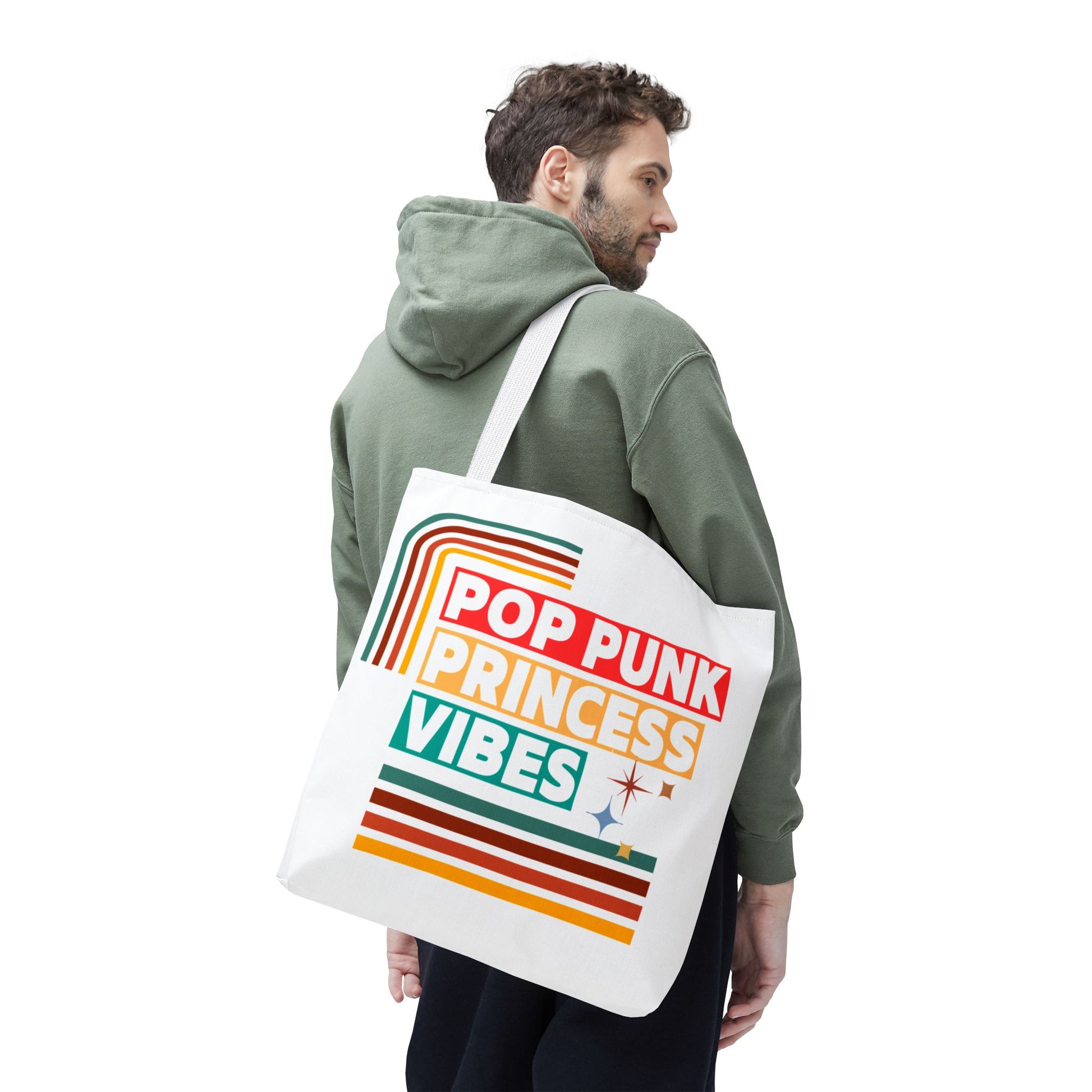 Pop Punk Princess Vibes – Loud & Cute Tote Bag– Emotional Era Tote Bag - AOP, Fun and Stylish, Perfect for Music Lovers, Gift for Friends, Everyday Use, Beach Bag, Eco-Friendly - Mixtape Hearts