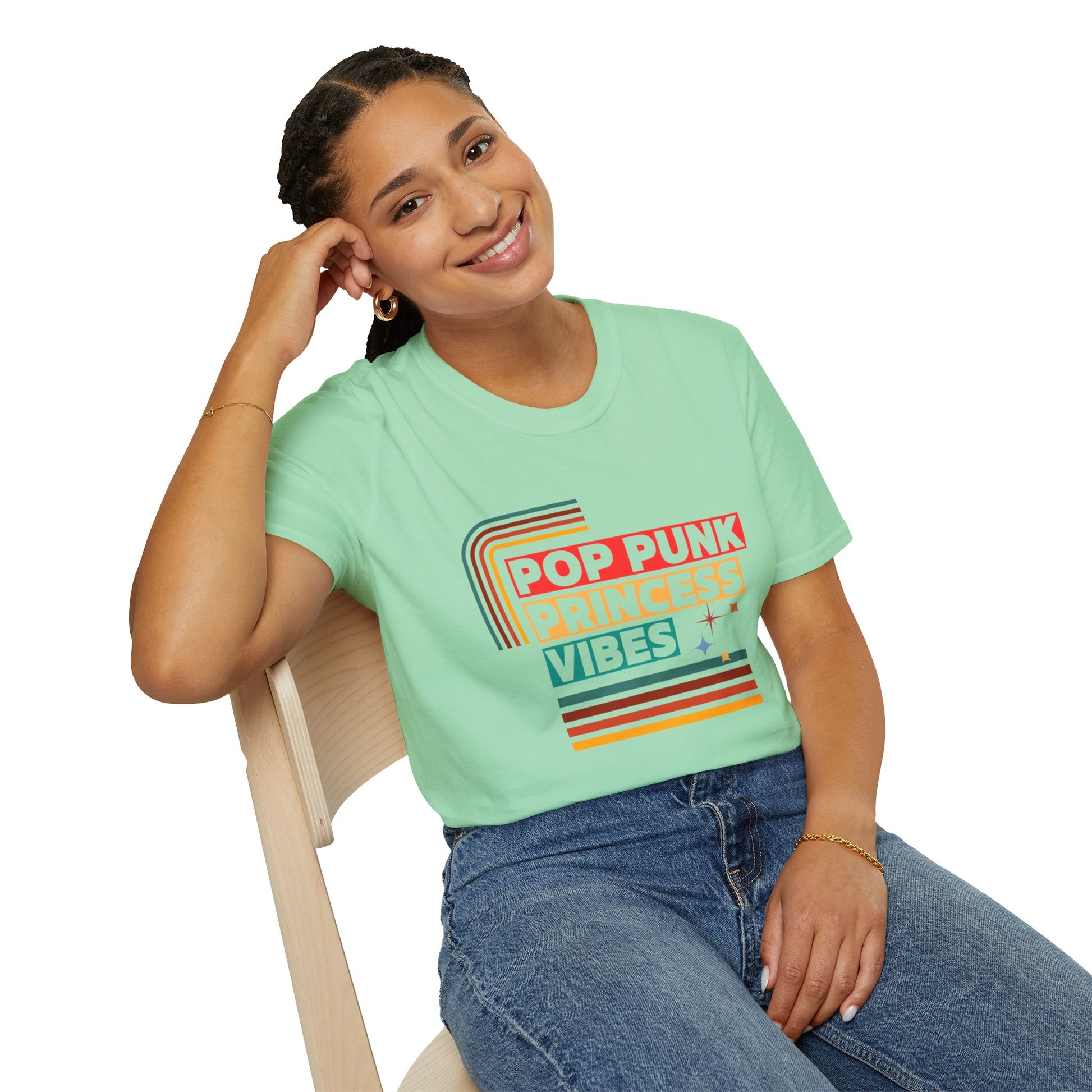 Pop Punk Princess Vibes – Graphic Tee for Alt Girls– Emotional Nostalgia T-Shirt – 90s Nostalgia Unisex Tee| Gift for Walkman Fans, Vintage Style Tee, Casual Wear, Concert Outfit, Unisex Apparel - Mixtape Hearts