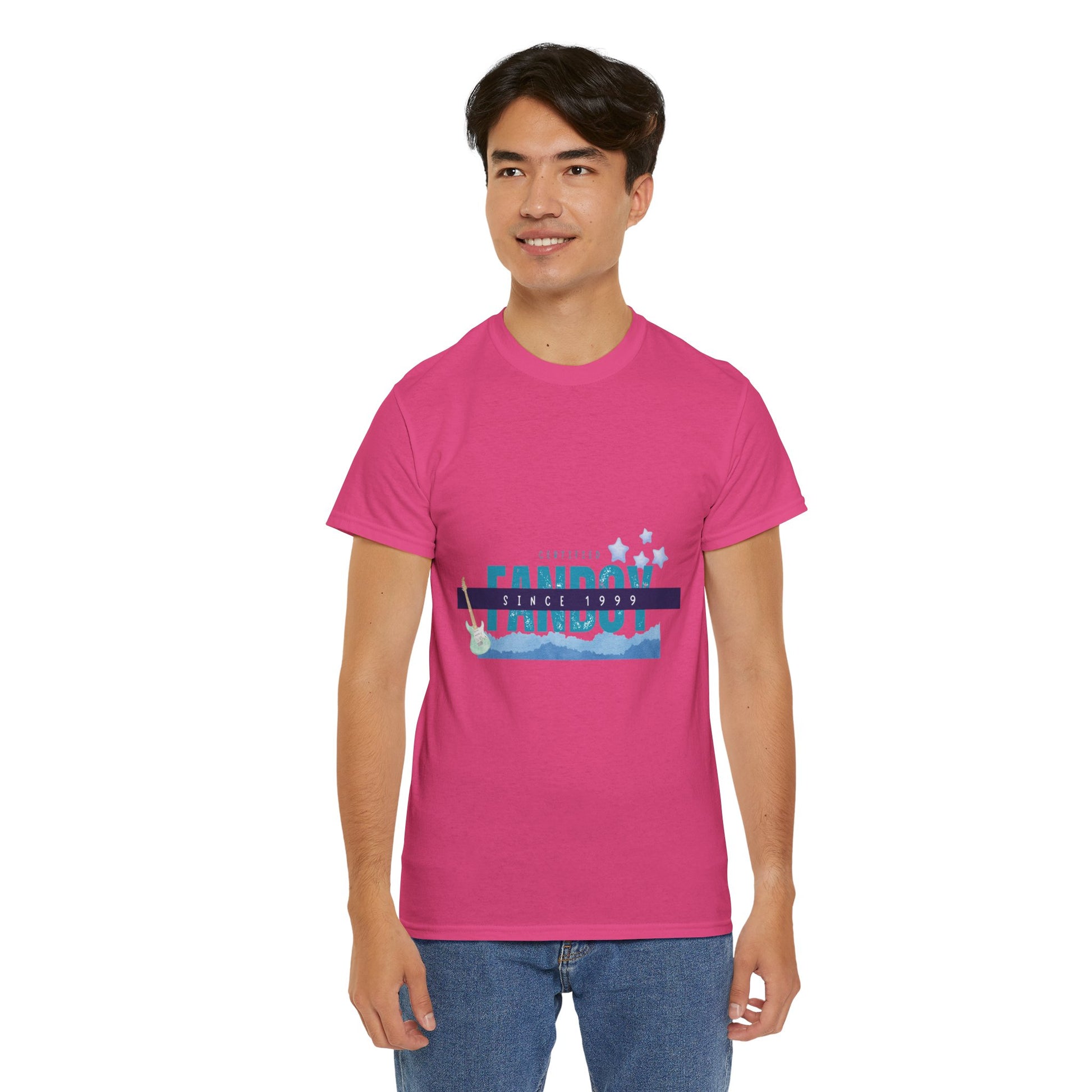 Certified Fanboy Since 1999 – Retro Pop Music Tee, Casual Tee, Graphic T-Shirt, Gift for Fans, Summer Wear, Everyday Comfort - Mixtape Hearts