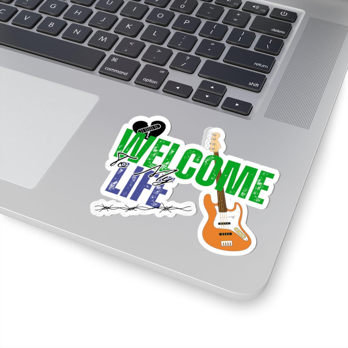 "Welcome to My Life" Pop Punk Kiss-Cut Sticker - Nostalgic Vibes for Fun Decor, Perfect for Kids, Teens, and Parents, Great for Birthdays, Parties, or School! - Mixtape Hearts