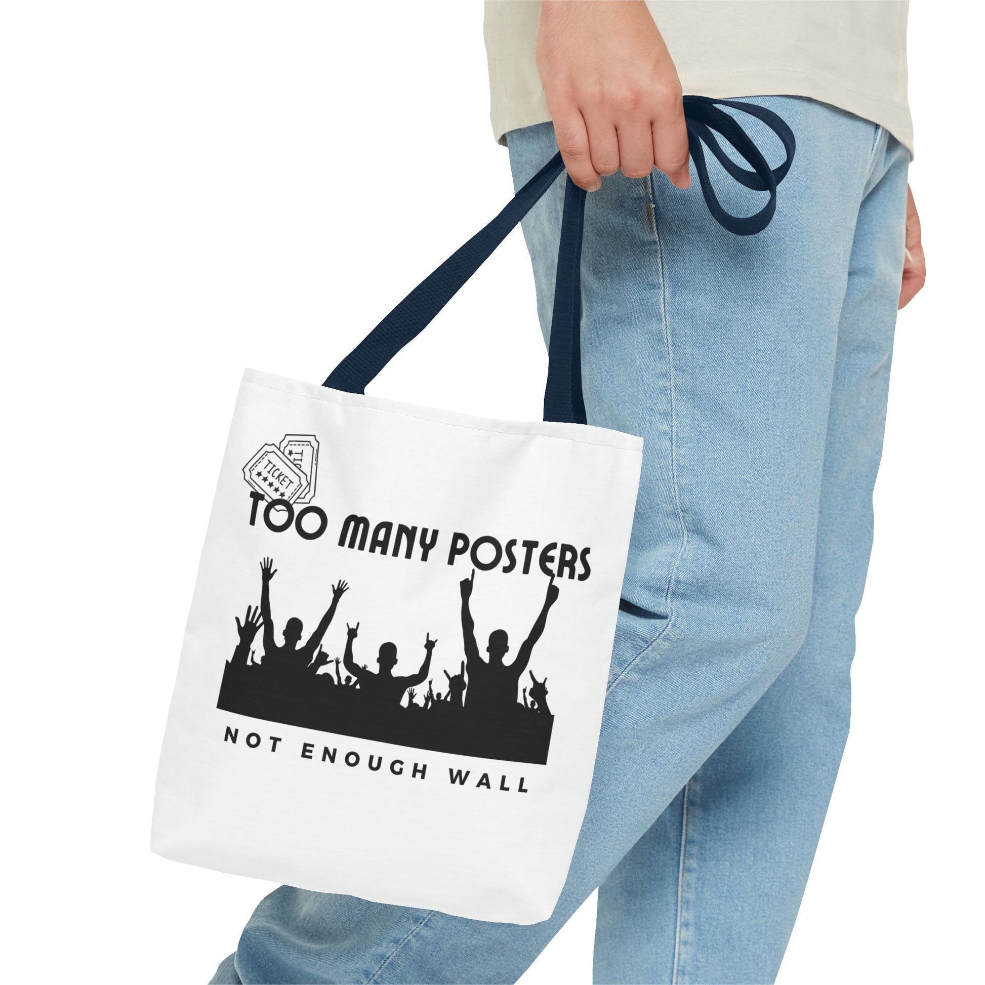 Too Many Posters, Not Enough Wall – Fangirl Era Tote Bag - AOP, Fun and Stylish, Perfect for Music Lovers, Gift for Friends, Everyday Use, Beach Bag, Eco-Friendly - Mixtape Hearts