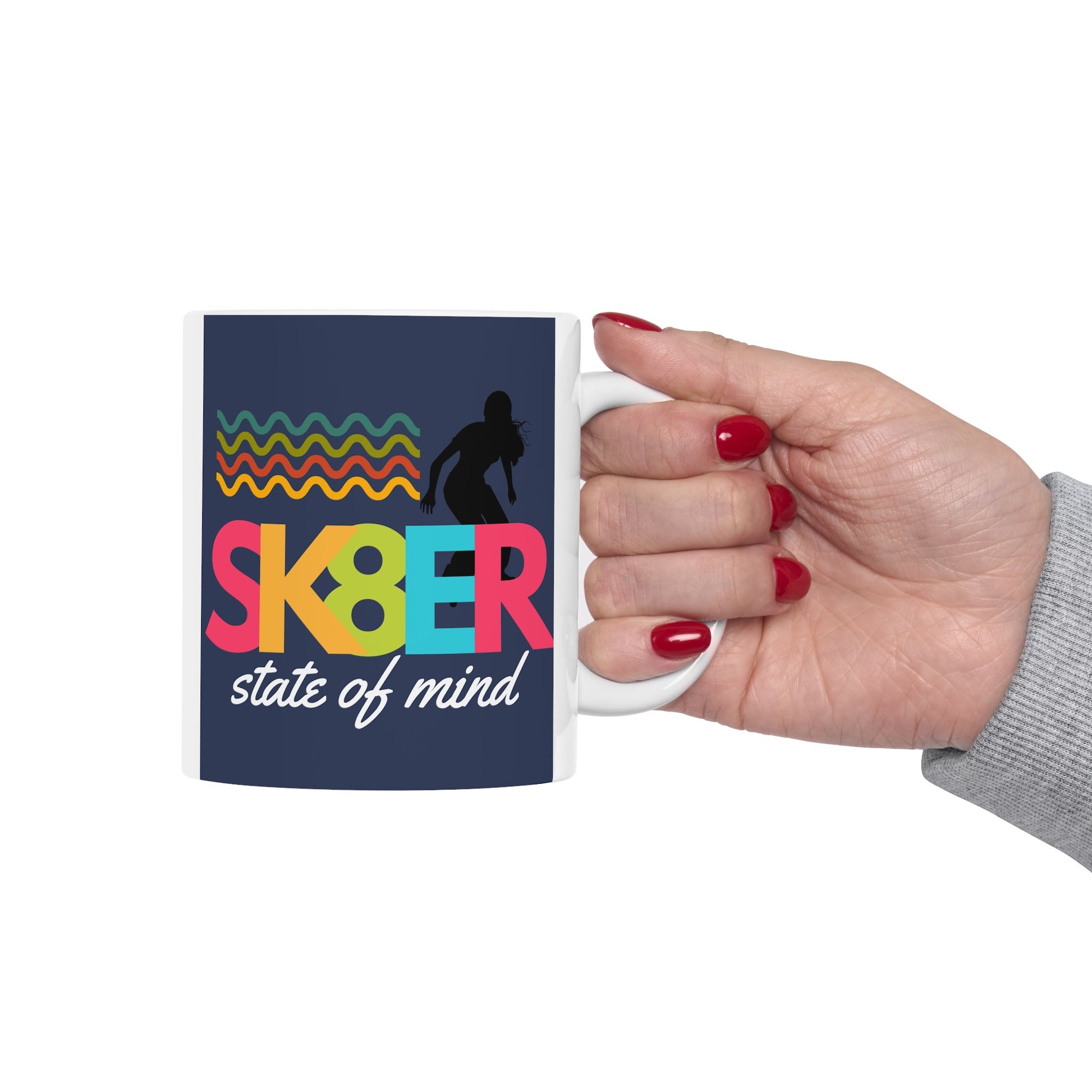 Sk8er State of Mind – Alt Energy Coffee Mug– Y2K Scene Girl Mug– Retro Music Lover Mug – Nostalgic Fangirl Mug– Vintage 90s Coffee Mug - Fun Coffee Cup for Moms, Gifts for Mother's Day, Personalized Drinkware, Funny Mama Mug, Everyday Use - Mixtape Hearts