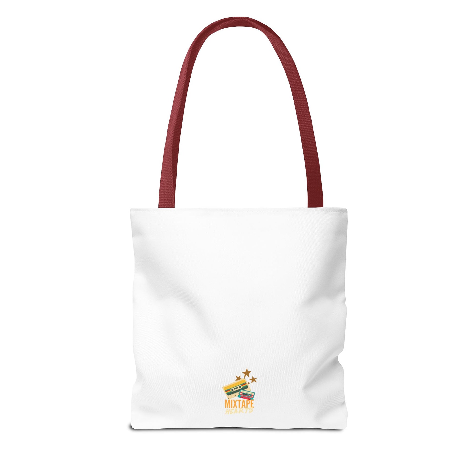 The Real MVP: My Walkman – Cassette Era Tote Bag - AOP, Fun and Stylish, Perfect for Music Lovers, Gift for Friends, Everyday Use, Beach Bag, Eco-Friendly - Mixtape Hearts