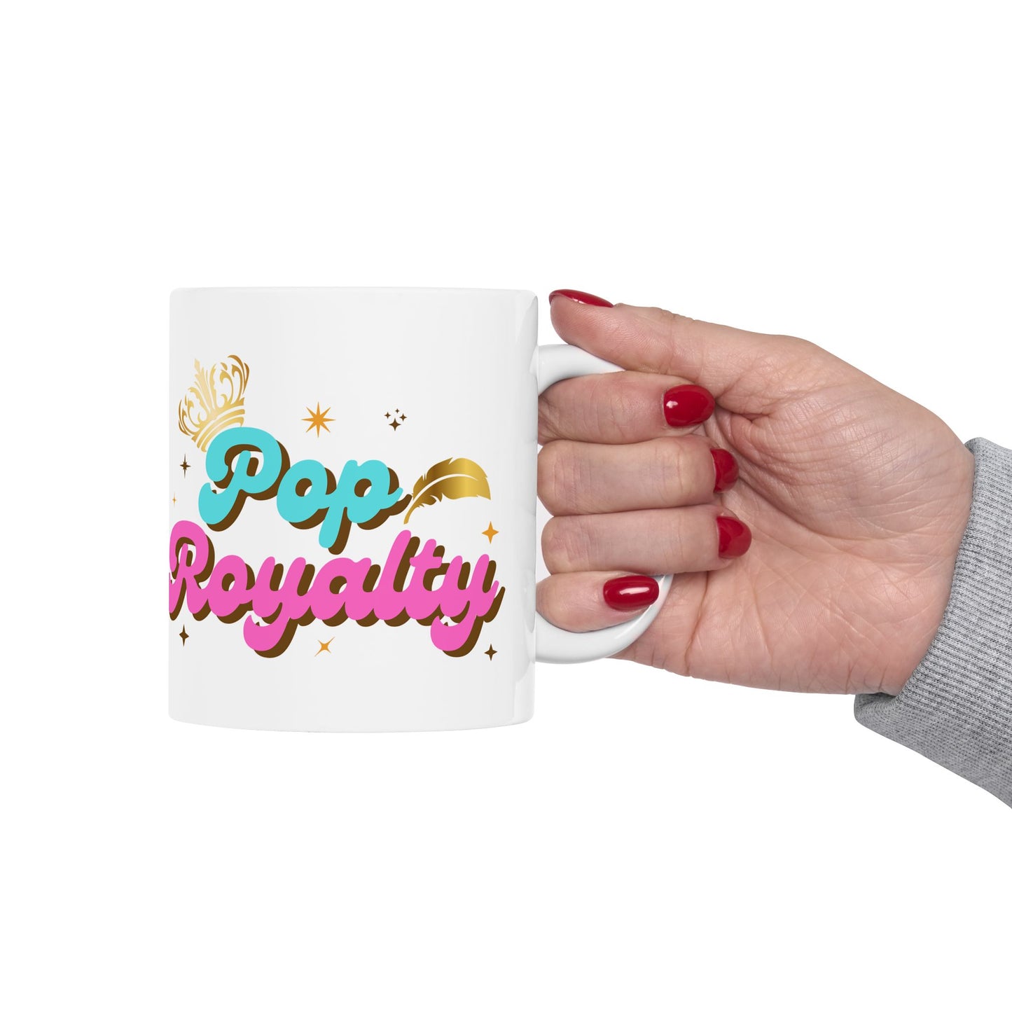Pop Royalty – Ceramic Mug, Fun Coffee Cup for Outdoor Lovers, Perfect for Camping, Birthdays, Gifts, and Summer Fun - Mixtape Hearts