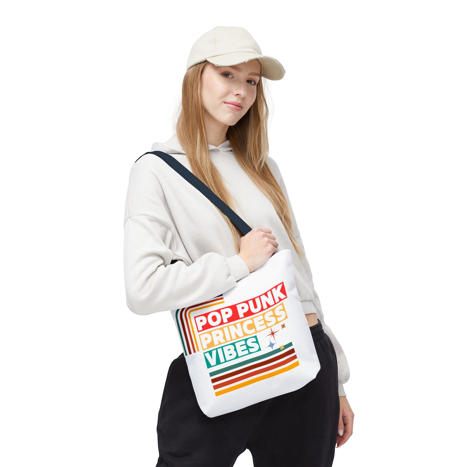 Pop Punk Princess Vibes – Loud & Cute Tote Bag– Emotional Era Tote Bag - AOP, Fun and Stylish, Perfect for Music Lovers, Gift for Friends, Everyday Use, Beach Bag, Eco-Friendly - Mixtape Hearts