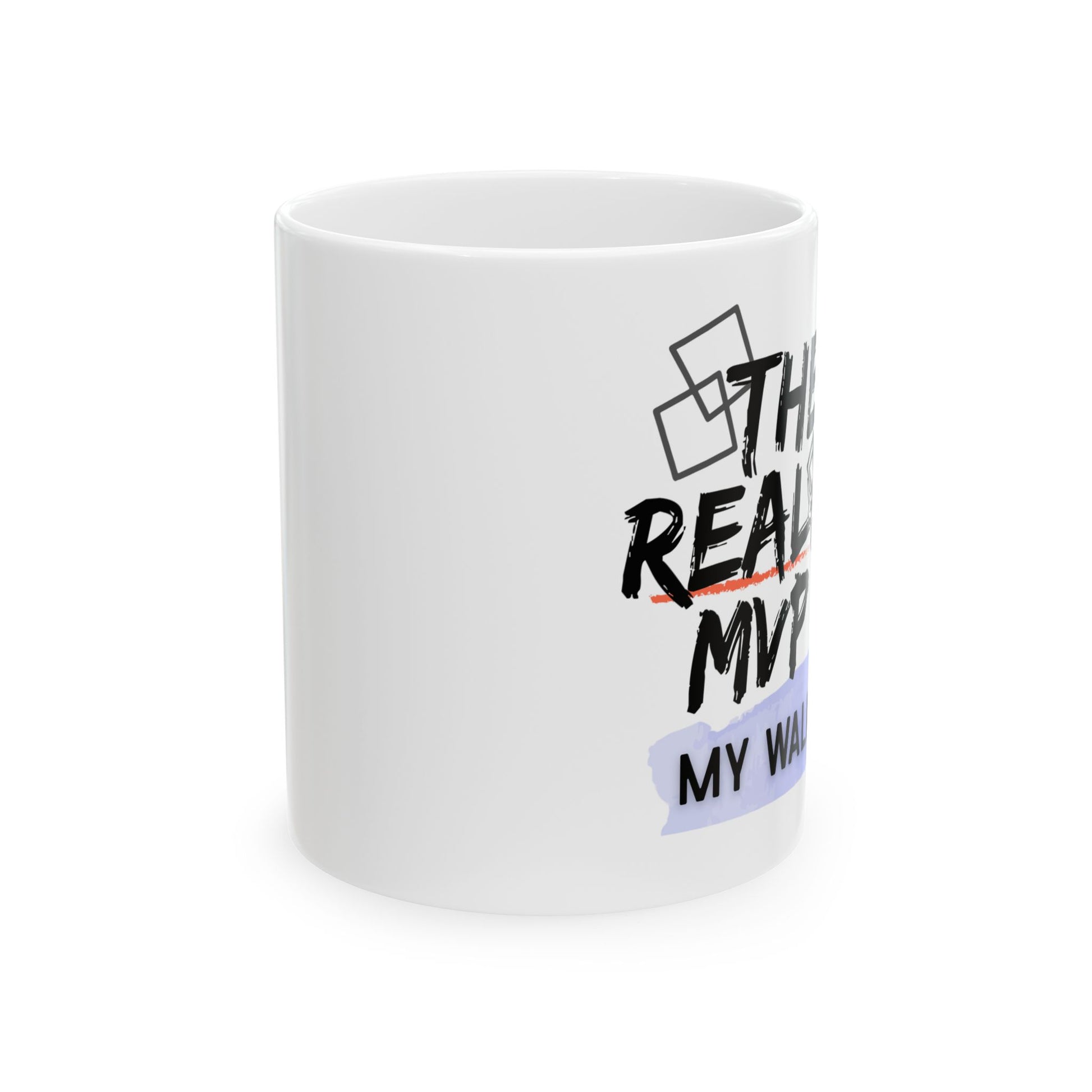 The Real MVP: My Walkman – Vintage 90s Coffee Mug - Fun Coffee Cup for Moms, Gifts for Mother's Day, Personalized Drinkware, Funny Mama Mug, Everyday Use - Mixtape Hearts