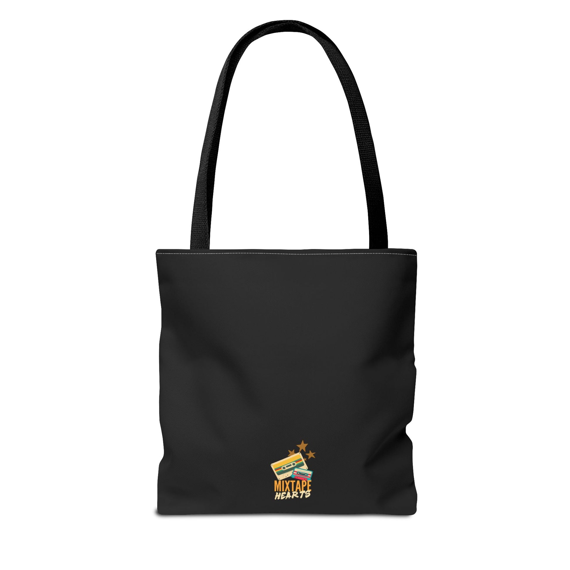 Raised on Boybands & Burnt CDs Tote Bag – Nostalgic Music Tote, Cute Tote, Gift for Fangirls, Fan Merchandise, Artsy Bag, AOP Design - Mixtape Hearts