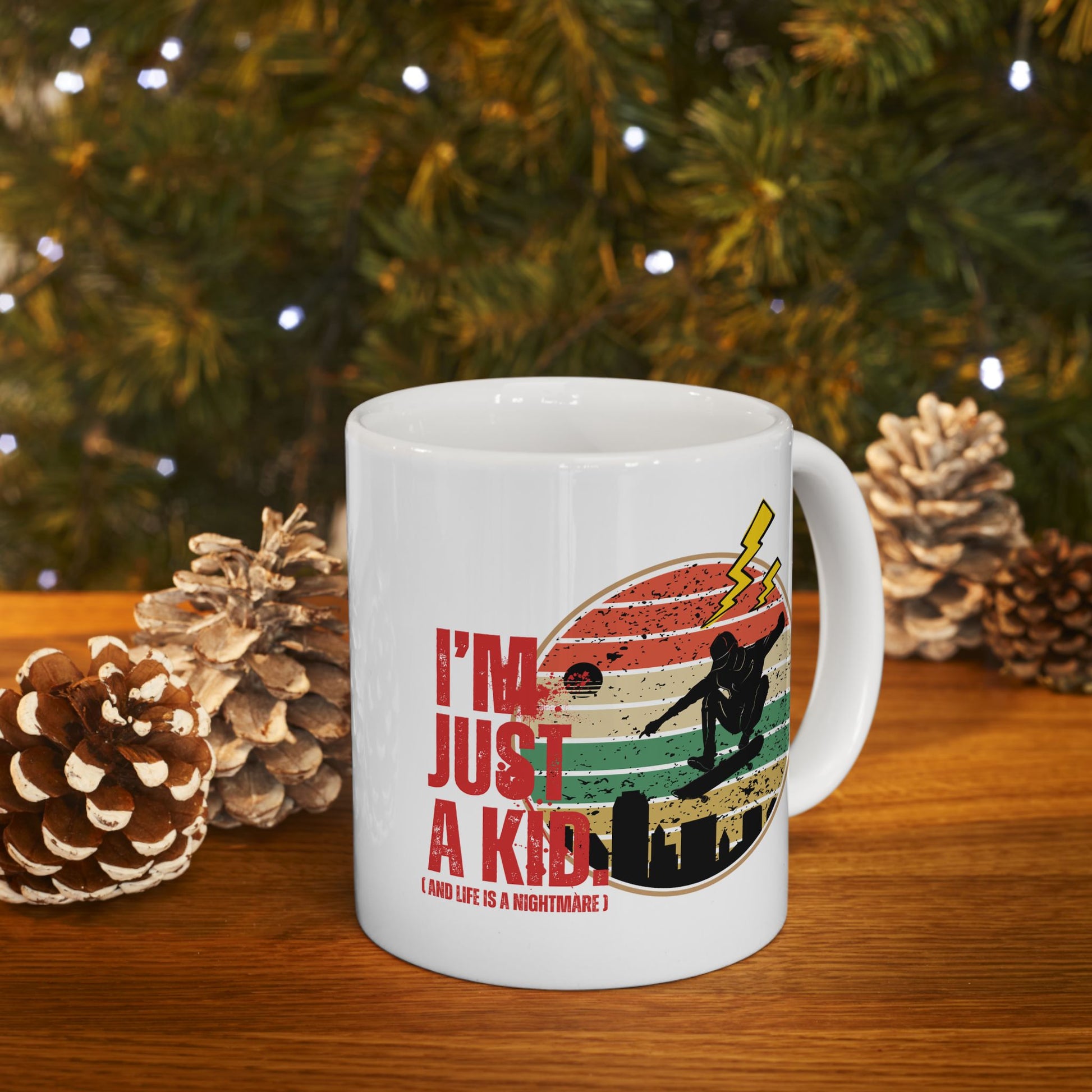 I’m Just a Kid Mug – 2000s Emo Pop Punk Coffee Cup Inspired by Simple Plan - Mixtape Hearts