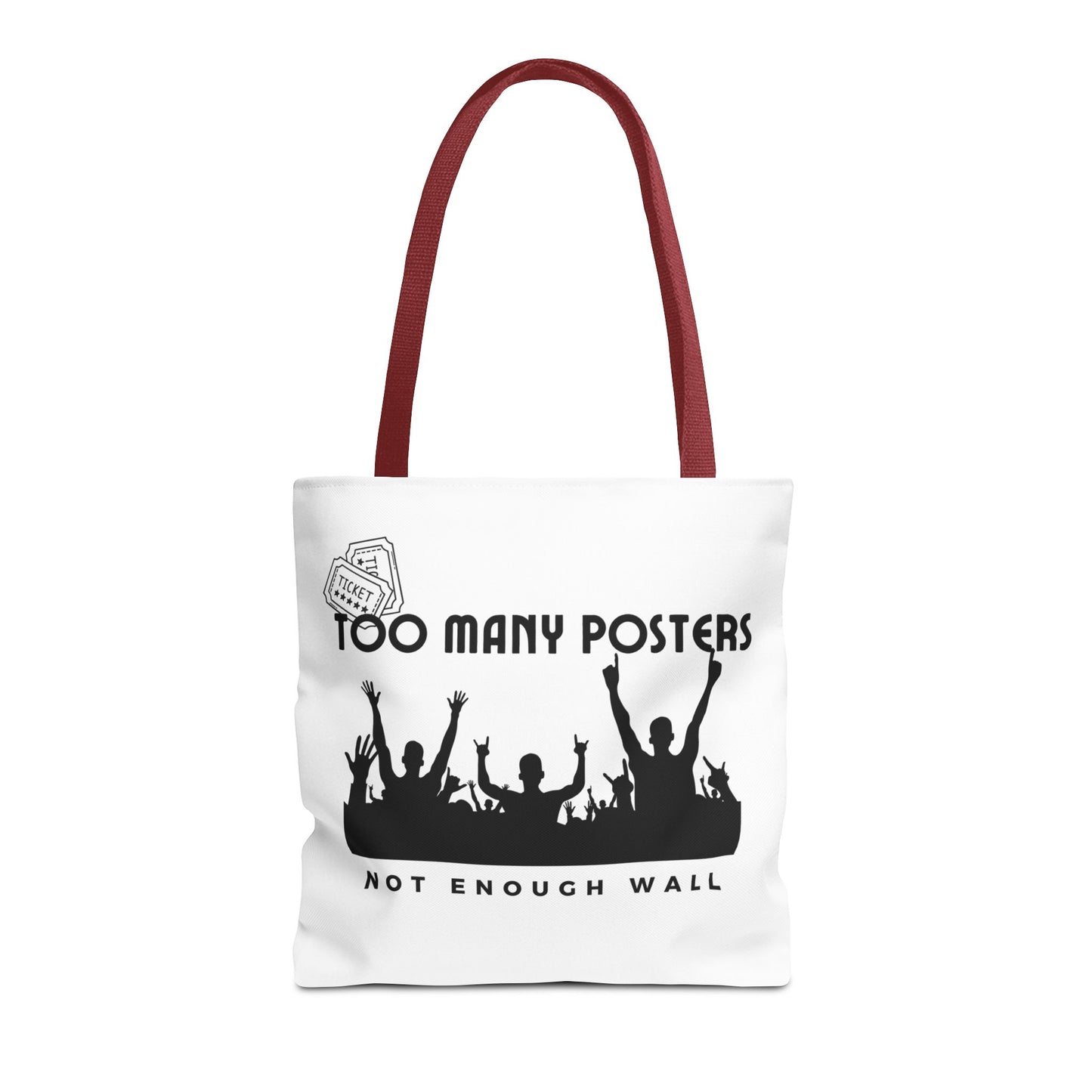 Too Many Posters, Not Enough Wall – Fangirl Era Tote Bag - AOP, Fun and Stylish, Perfect for Music Lovers, Gift for Friends, Everyday Use, Beach Bag, Eco-Friendly - Mixtape Hearts
