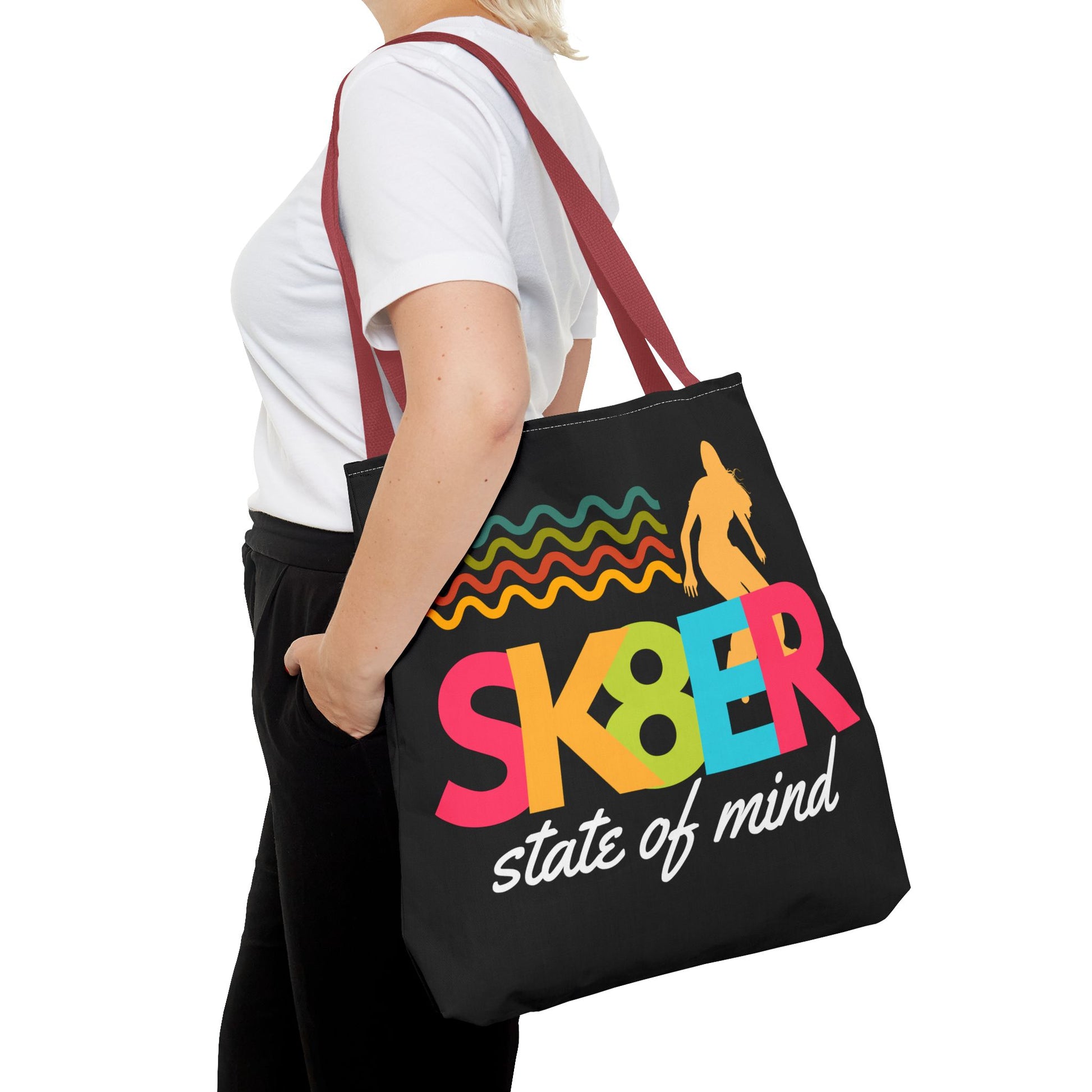 Sk8er State of Mind – Skatecore Tote Bag– Loud & Cute Tote Bag – Emotional Era Tote Bag– Retro Music Tote – Pop Music Tote Bag – Nostalgic Music Tote - Mixtape Hearts