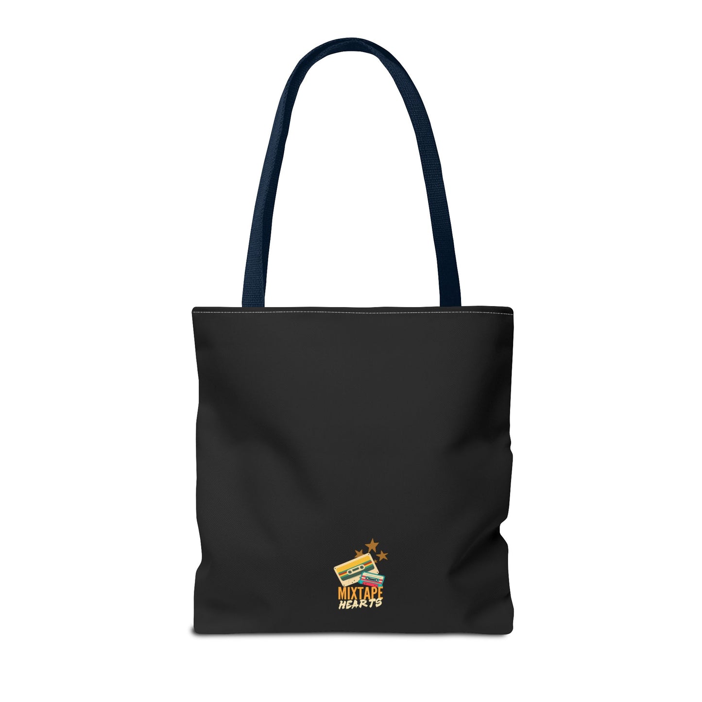 Raised on Boybands & Burnt CDs Tote Bag – Nostalgic Music Tote, Cute Tote, Gift for Fangirls, Fan Merchandise, Artsy Bag, AOP Design - Mixtape Hearts