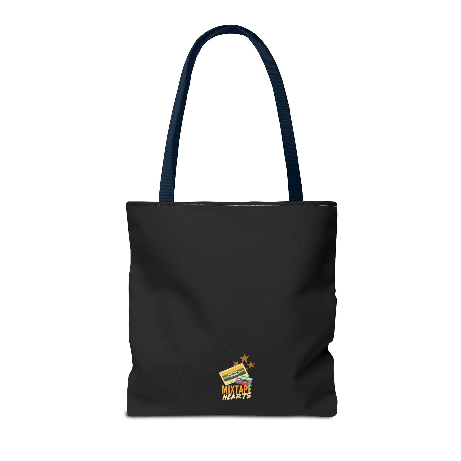 Raised on Boybands & Burnt CDs Tote Bag – Nostalgic Music Tote, Cute Tote, Gift for Fangirls, Fan Merchandise, Artsy Bag, AOP Design - Mixtape Hearts