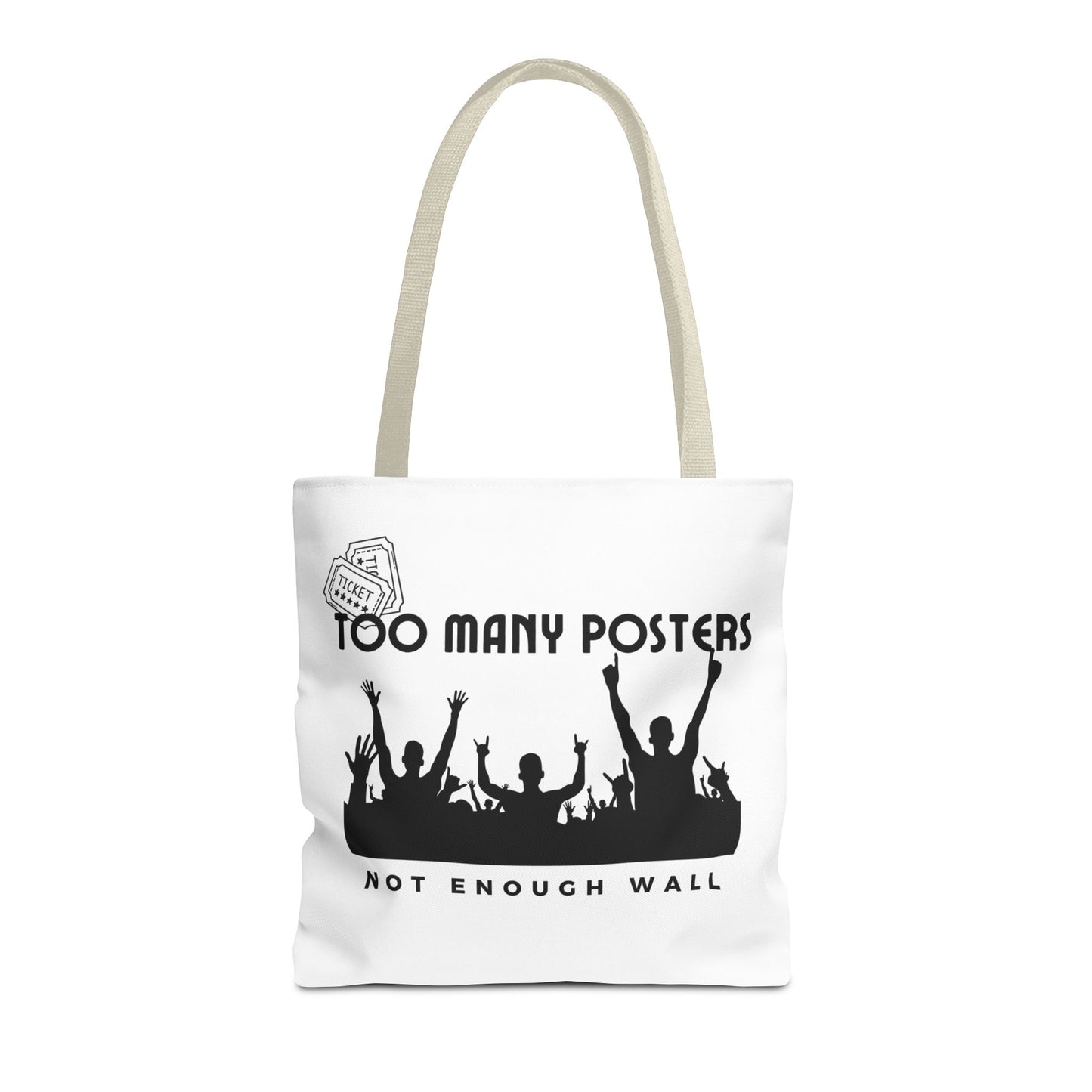 Too Many Posters, Not Enough Wall – Fangirl Era Tote Bag - AOP, Fun and Stylish, Perfect for Music Lovers, Gift for Friends, Everyday Use, Beach Bag, Eco-Friendly - Mixtape Hearts