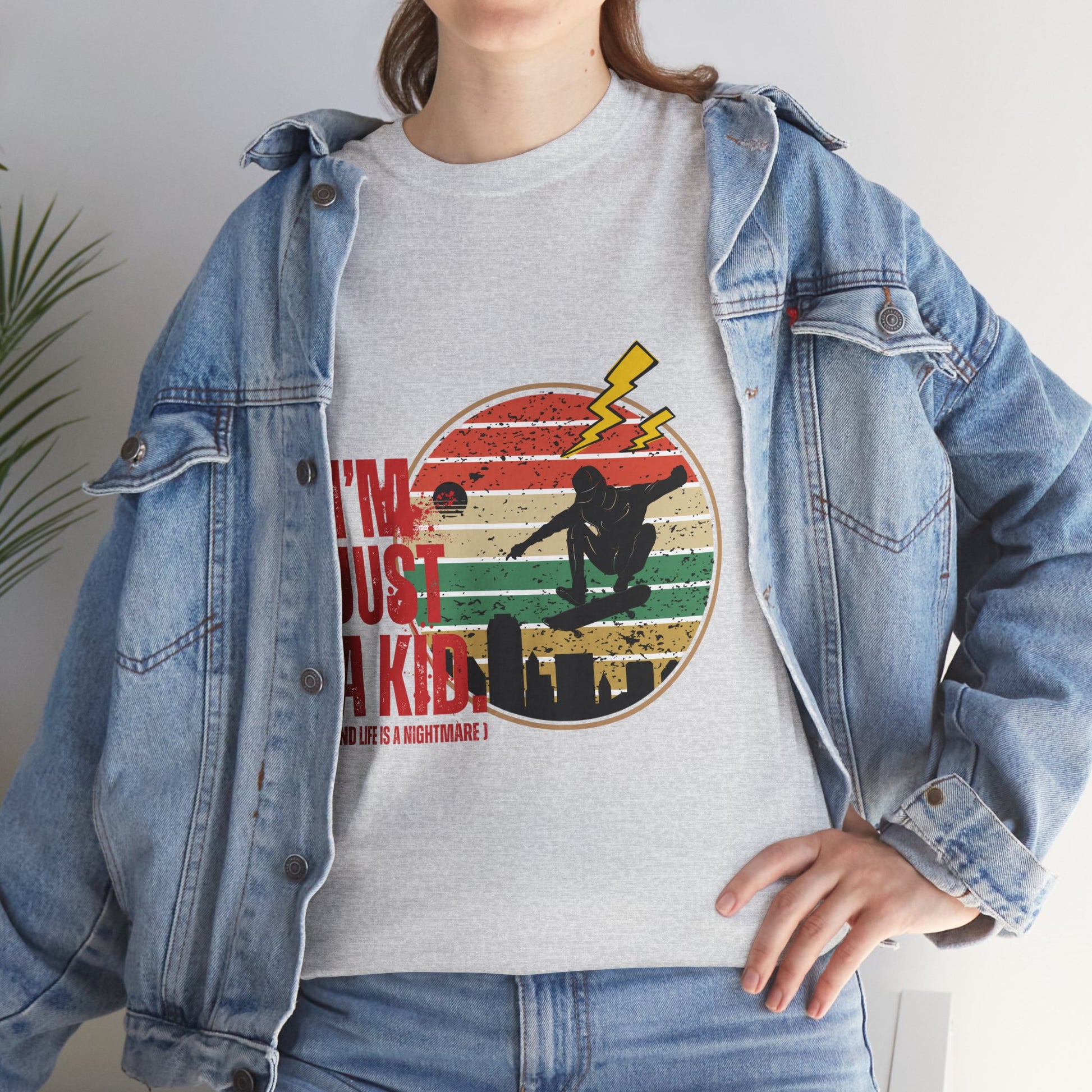 I’m Just a Kid T-Shirt – 2000s Pop Punk Graphic Tee Inspired by Simple Plan, Unisex Cotton T-Shirt, Gift for Young Explorers, Playful Design for All Ages - Mixtape Hearts
