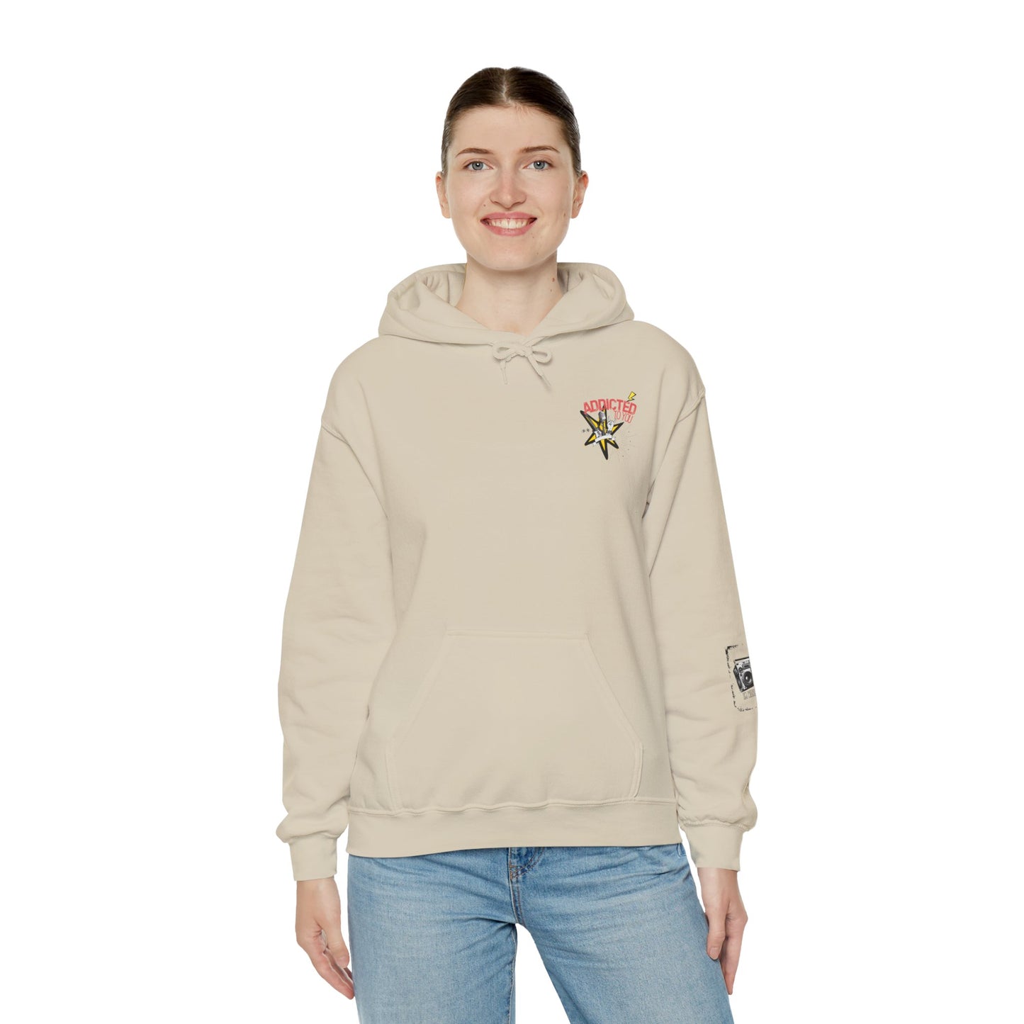 "Addicted to You" – Hoodie for the Lovesick & Lyrical - Addicted to You, Cute Gift for Her, Stylish Streetwear, Cozy Layering Piece, Unique Graphic Hoodie