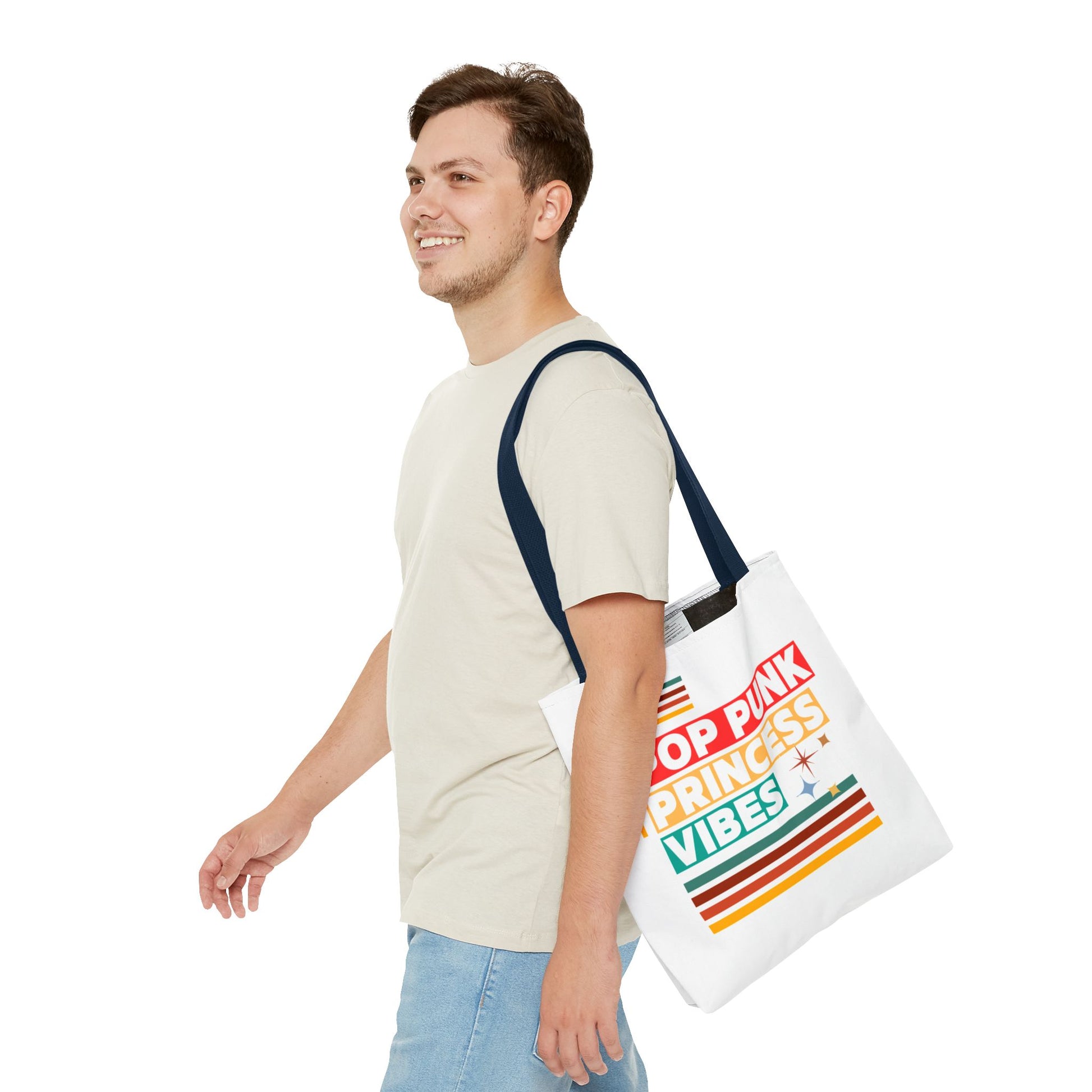 Pop Punk Princess Vibes – Loud & Cute Tote Bag– Emotional Era Tote Bag - AOP, Fun and Stylish, Perfect for Music Lovers, Gift for Friends, Everyday Use, Beach Bag, Eco-Friendly - Mixtape Hearts