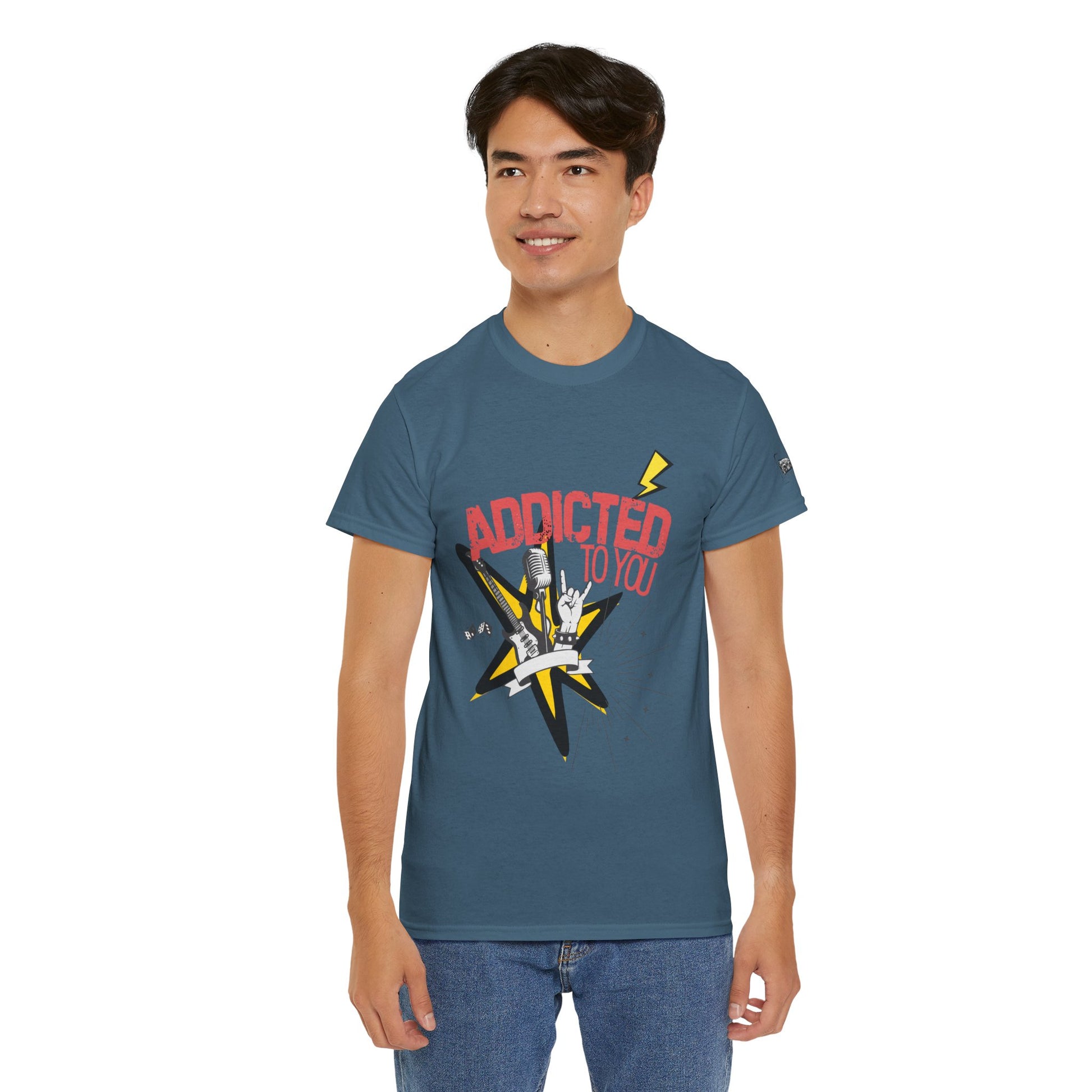 "Addicted to You" – Sad Songs & Soft Cotton Tee | Casual Graphic Tee, Gift for Music Lovers, Trendy Streetwear, Comfortable Everyday Wear, [...] - Mixtape Hearts