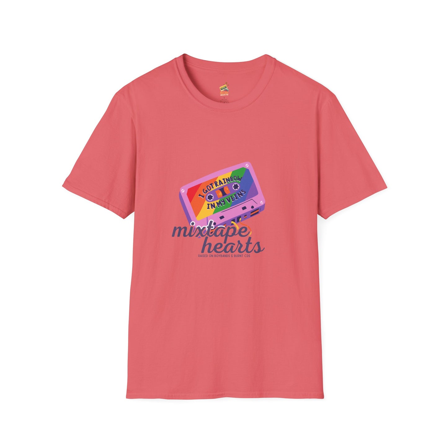 Raised on Boybands & Burnt CDs – Unisex T-Shirt– 90s Nostalgia Unisex Tee| Gift for Walkman Fans, Vintage Style Tee, Casual Wear, Concert Outfit, Unisex Apparel - Mixtape Hearts